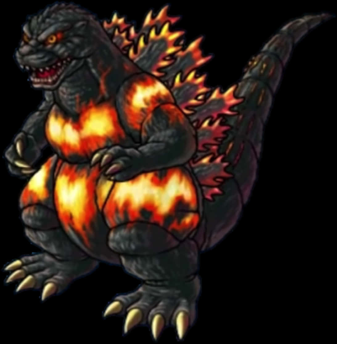 Ateşli Godzilla İllüstrasyonu Duvar Kağıdı