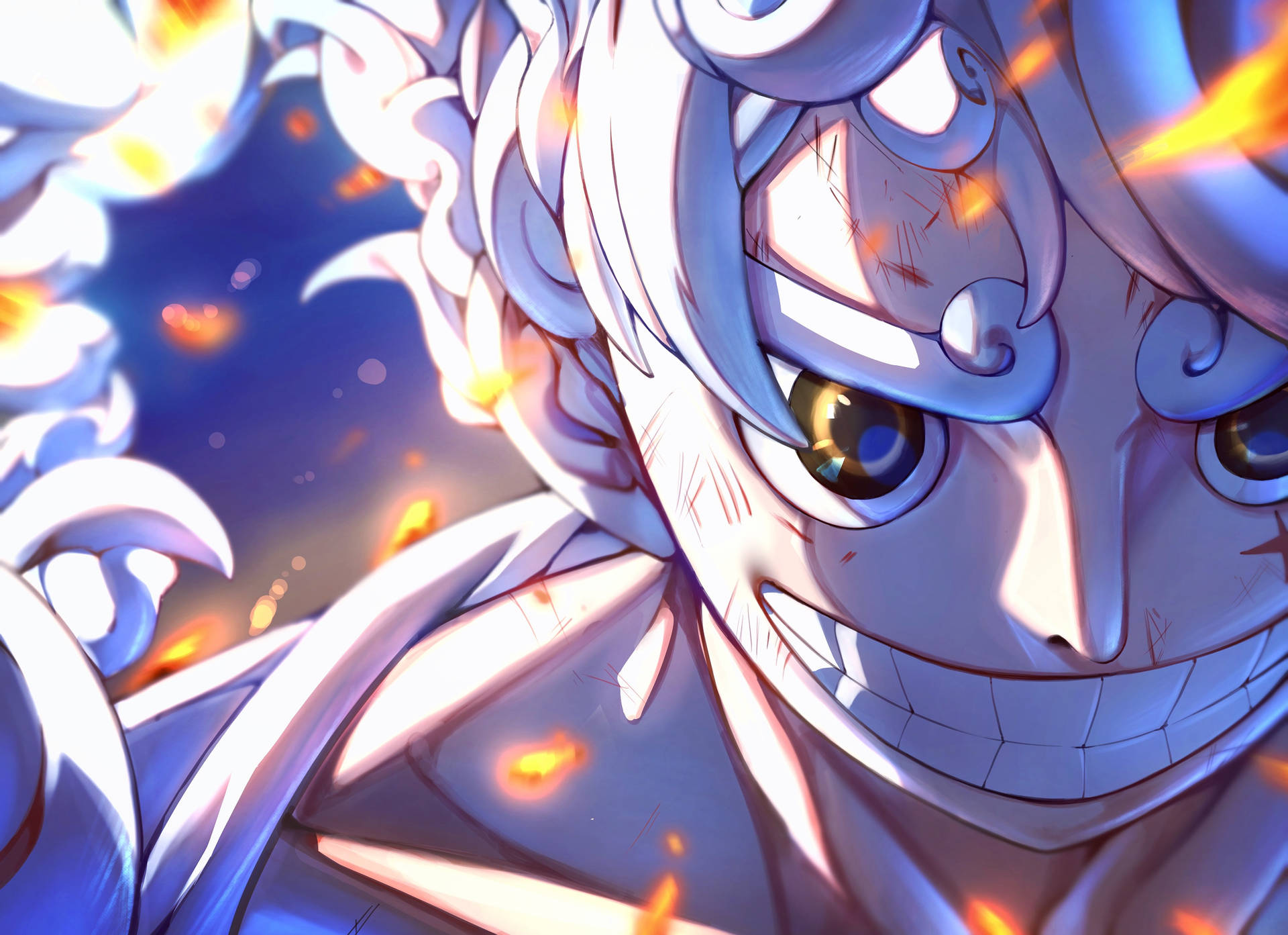 Ateşli Kıvılcımlarla Joy Boy Luffy