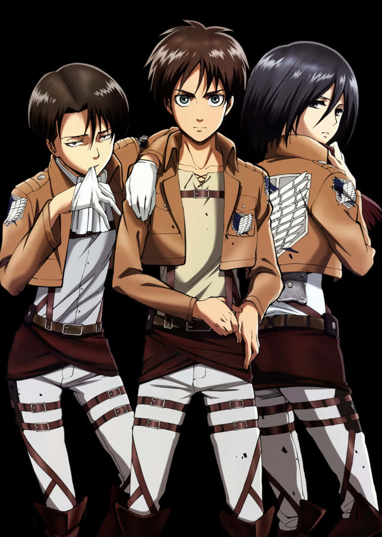 Attack on Titan Ana Karakterler Duvar Kağıdı