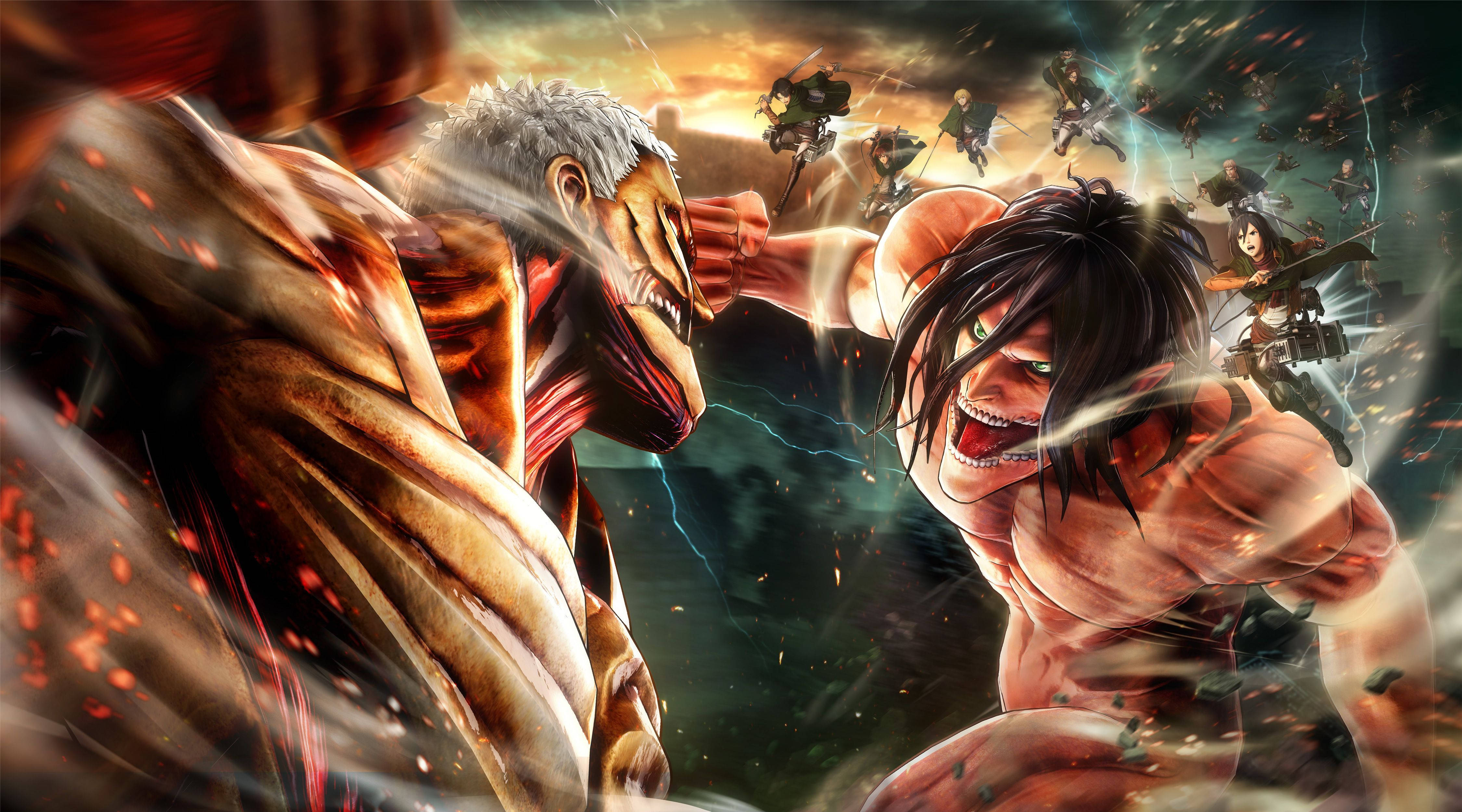 Attack on Titan 4. Sezon Titan Versus Titan Duvar Kağıdı