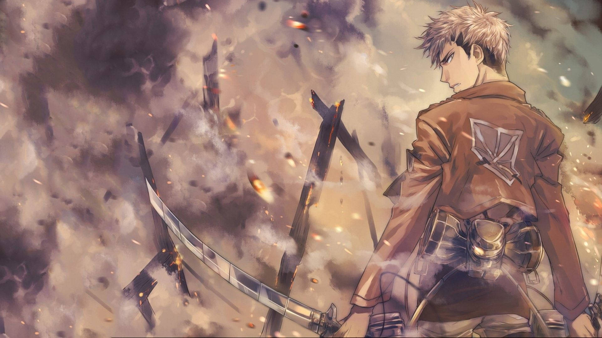 Attack on Titan Üniformasıyla Cesur Jean Kirstein Duvar Kağıdı