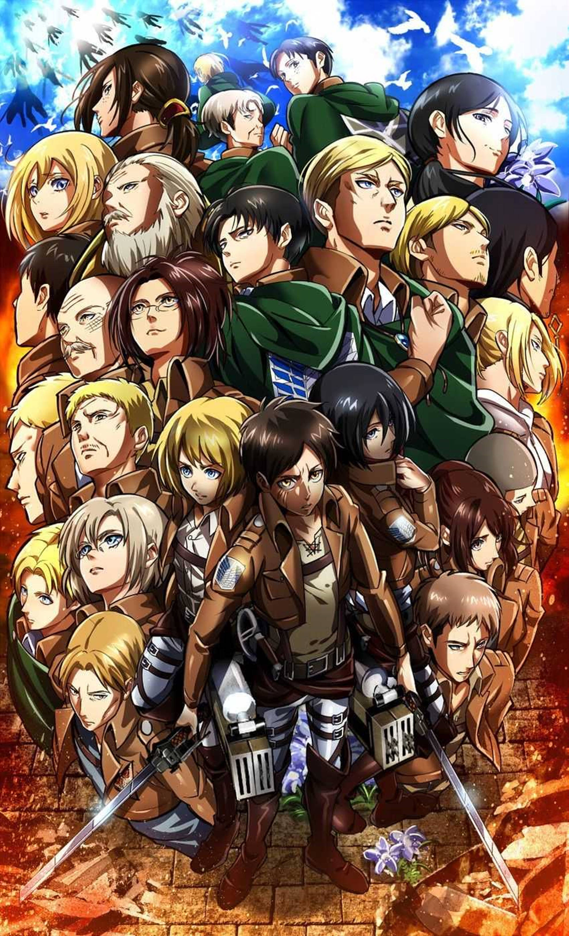 Attack On Titans 4K Ana Kadro Duvar Kağıdı