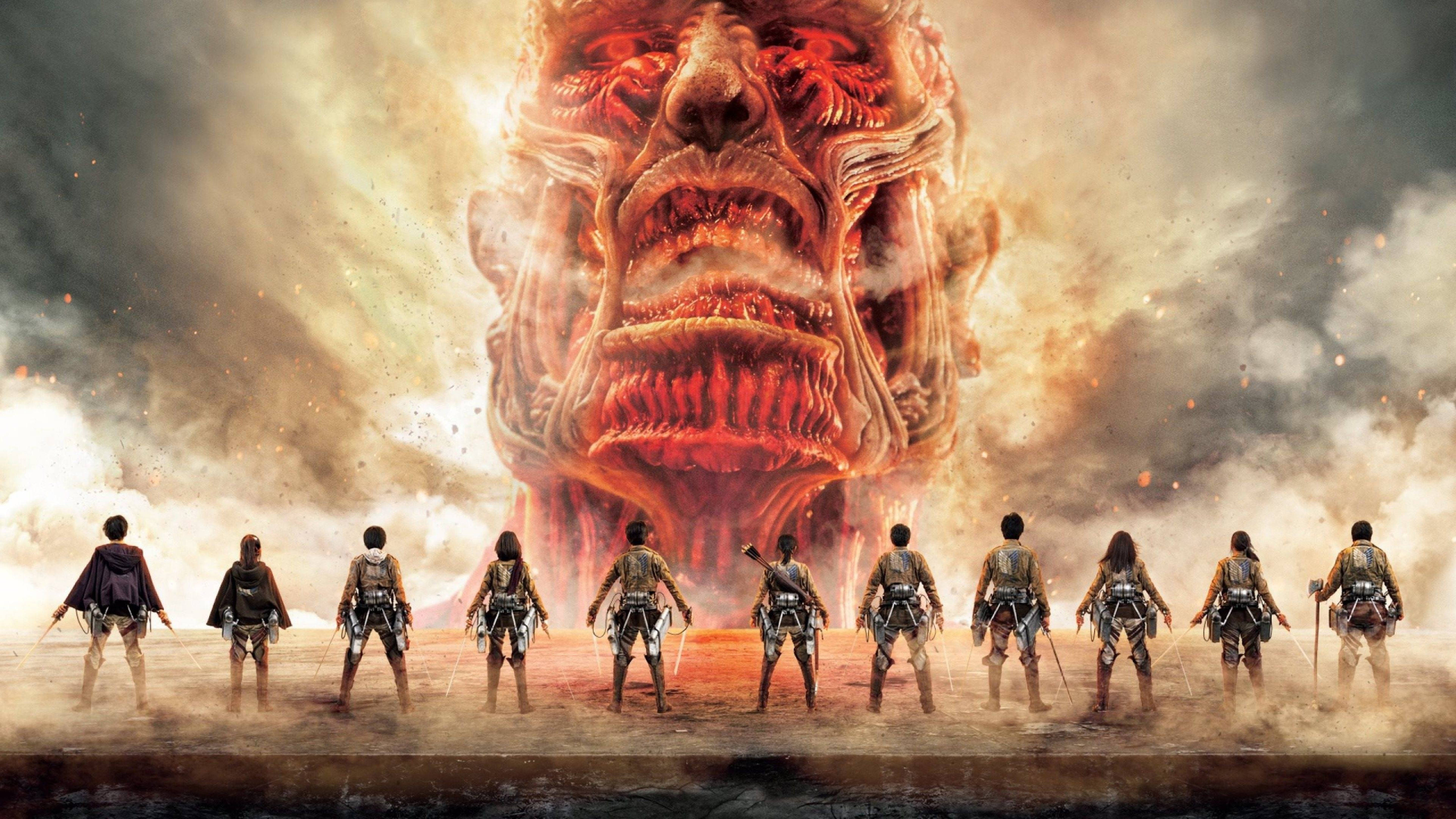 Attack On Titans 4K Titan Yüzü Duvar Kağıdı
