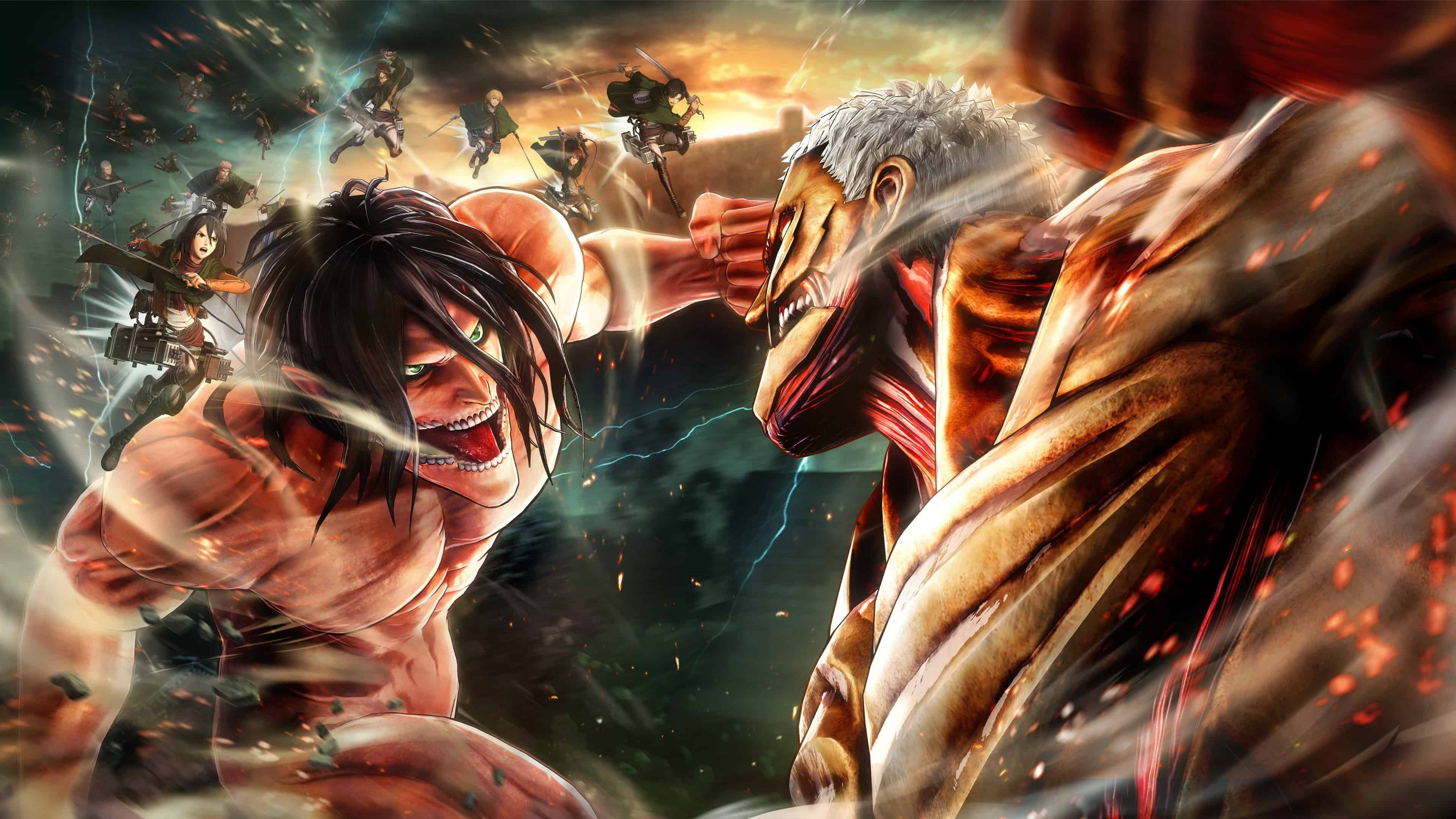 Attack On Titans 4K Titan Savaşı Duvar Kağıdı