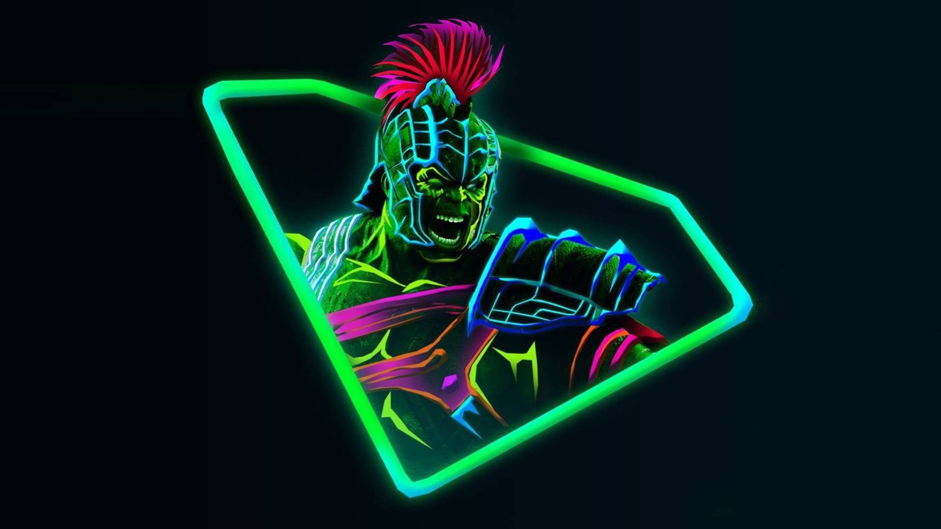 Avengers Neon Thor Ragnarok Masaüstü Duvar Kağıdı