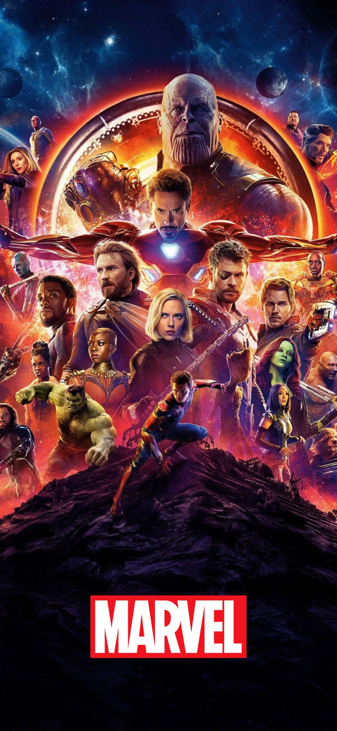 Avengers: Sonsuzluk Savaşı Posteri iPhone XS Marvel Duvar Kağıdı
