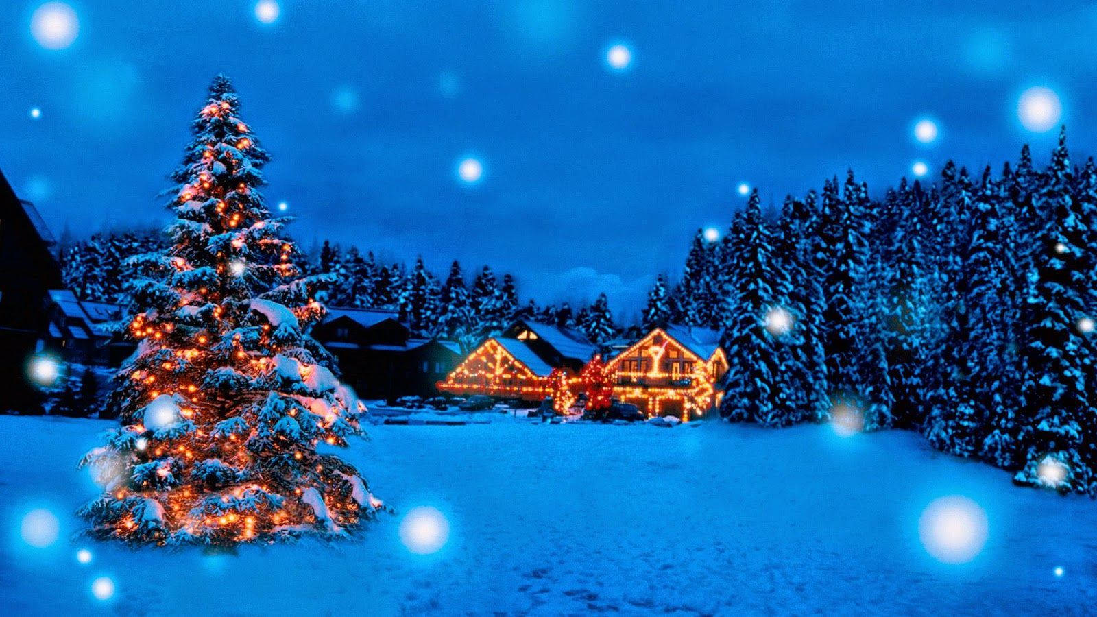 Avustralya'da Noel Kutlaması - Yaz Mevsiminde Karlı Ev Duvar Kağıdı