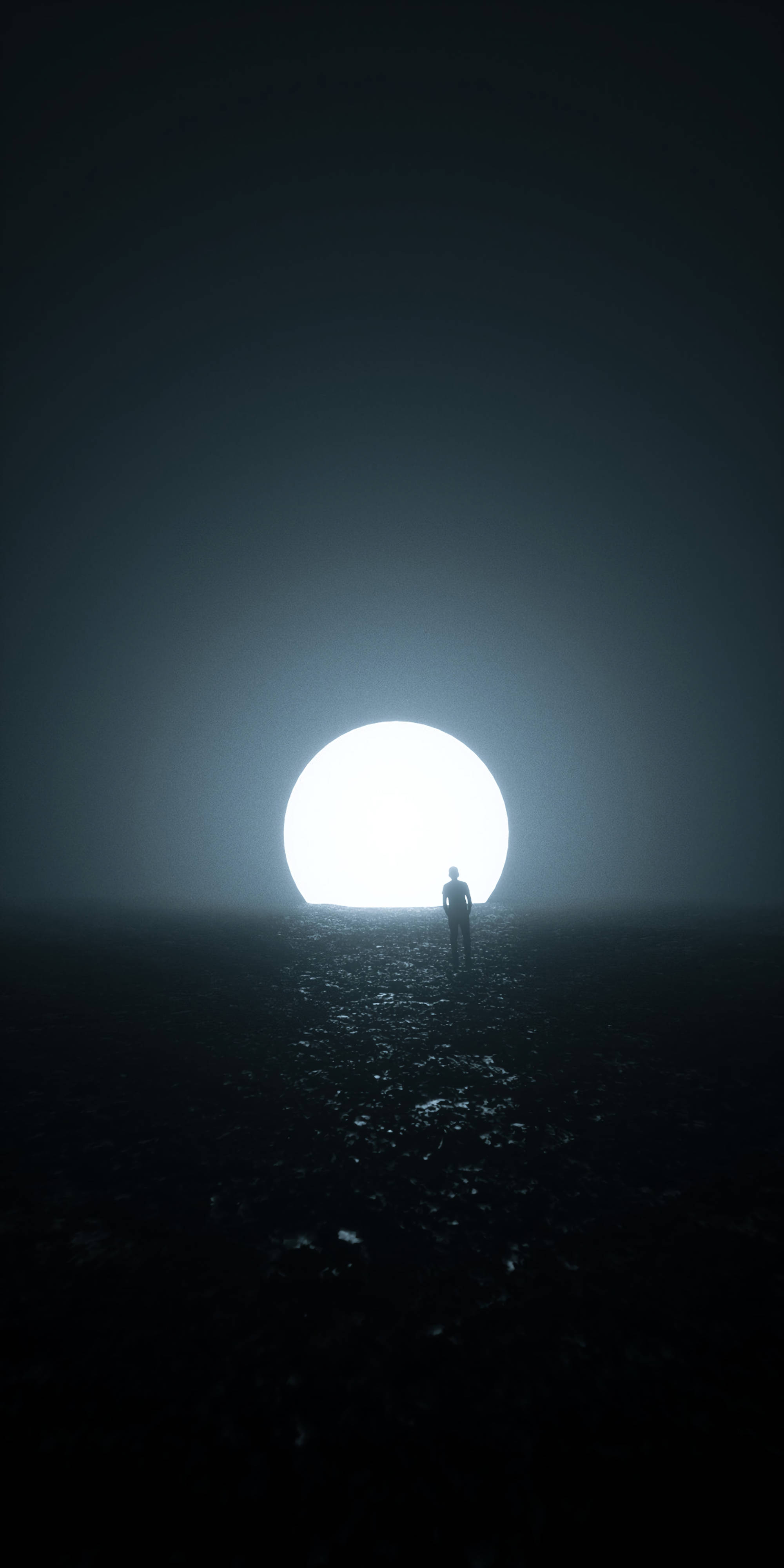 Ay ile Karanlık Gece Duvar Kağıdı
