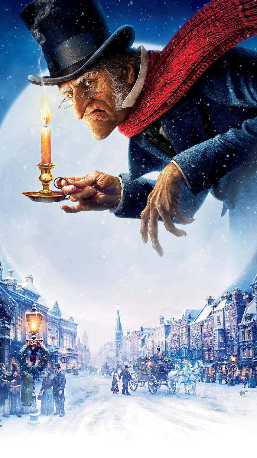 Aydınlatılmış Bir Noel Şarkısı Duvar Kağıdı