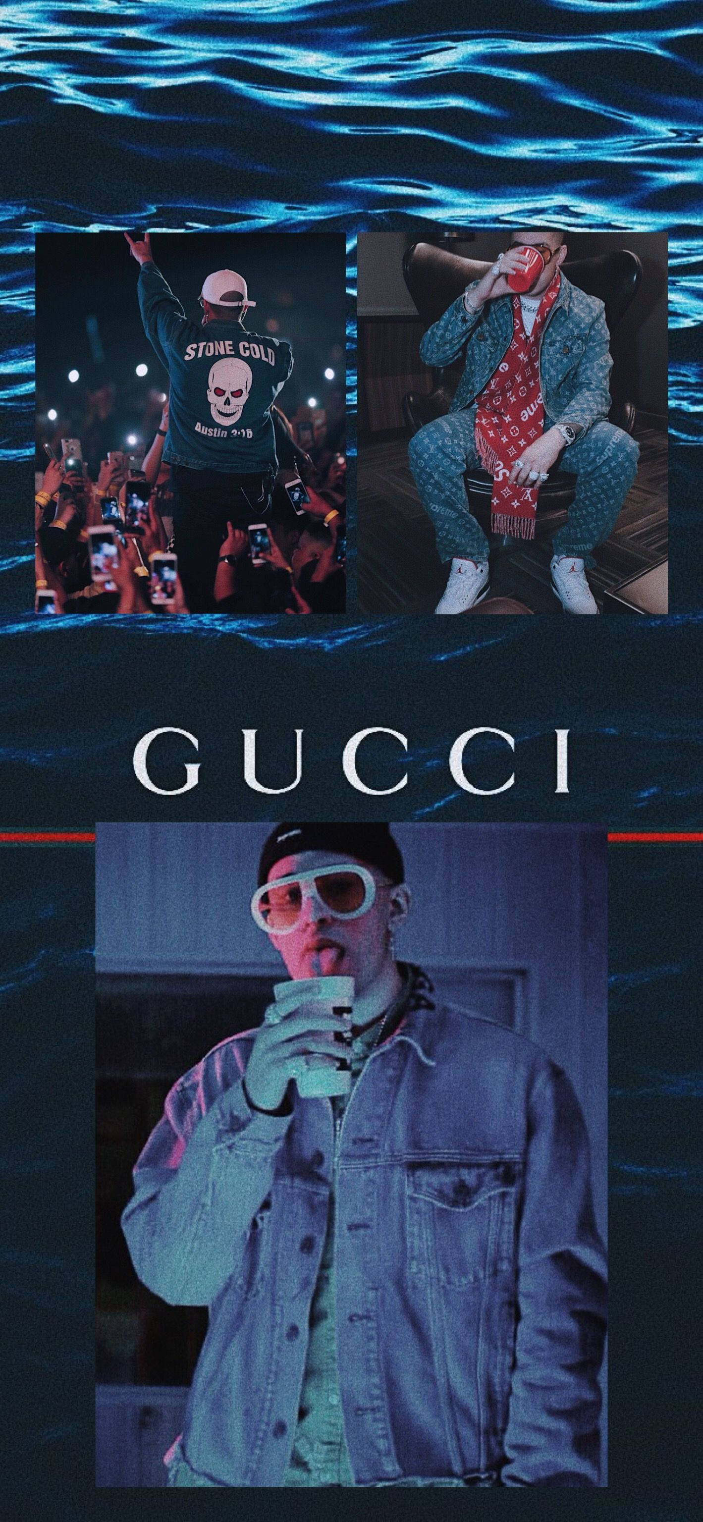 Bad Bunny Gucci Posteri Duvar Kağıdı