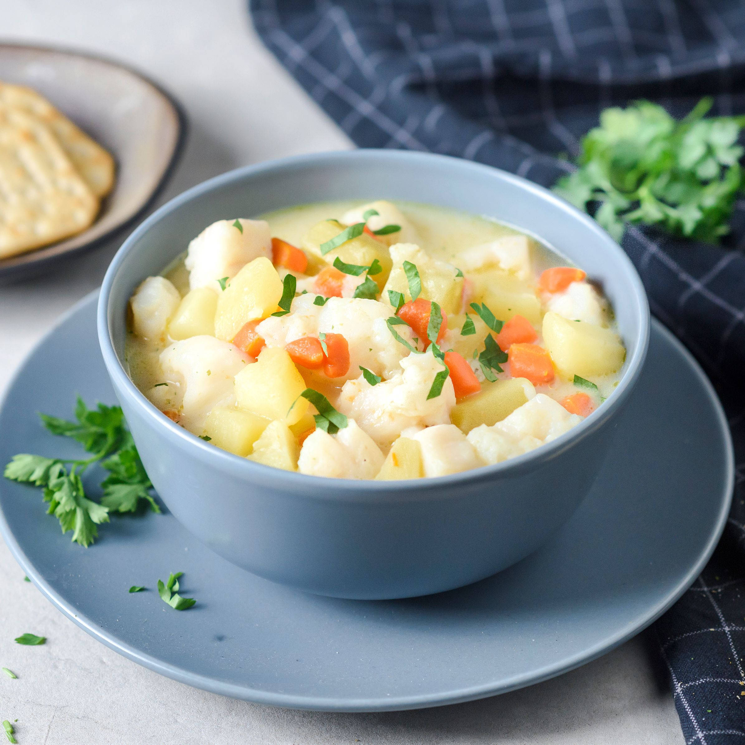 Balık ve Patates Çorbası Duvar Kağıdı