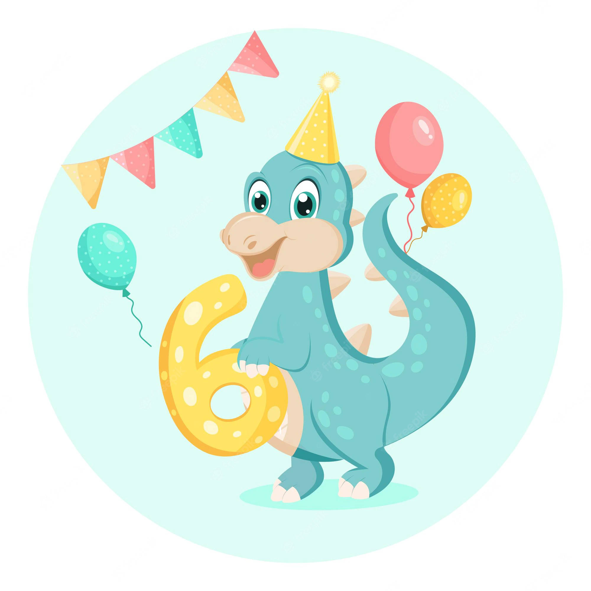 Balonlar Estetik Dino Duvar Kağıdı