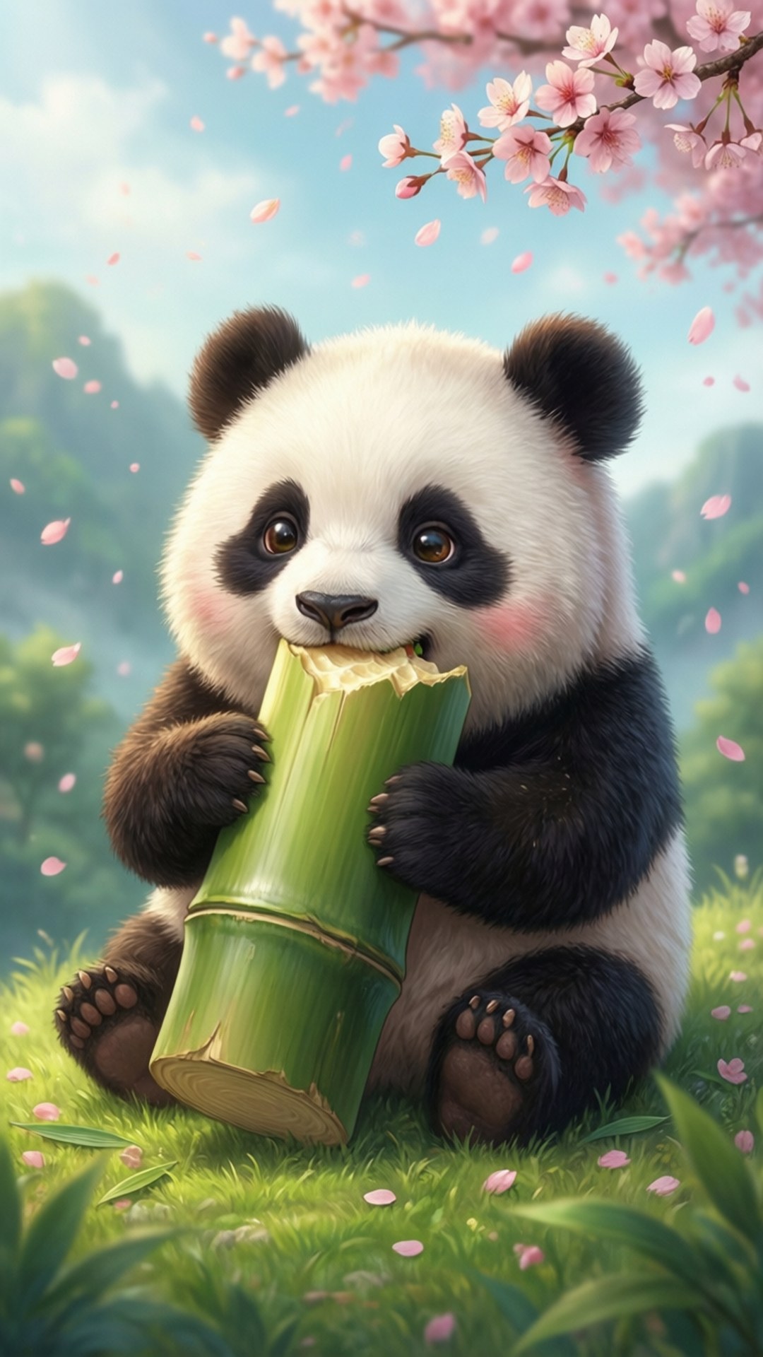 Bambu Yiyen Panda Duvar Kağıdı