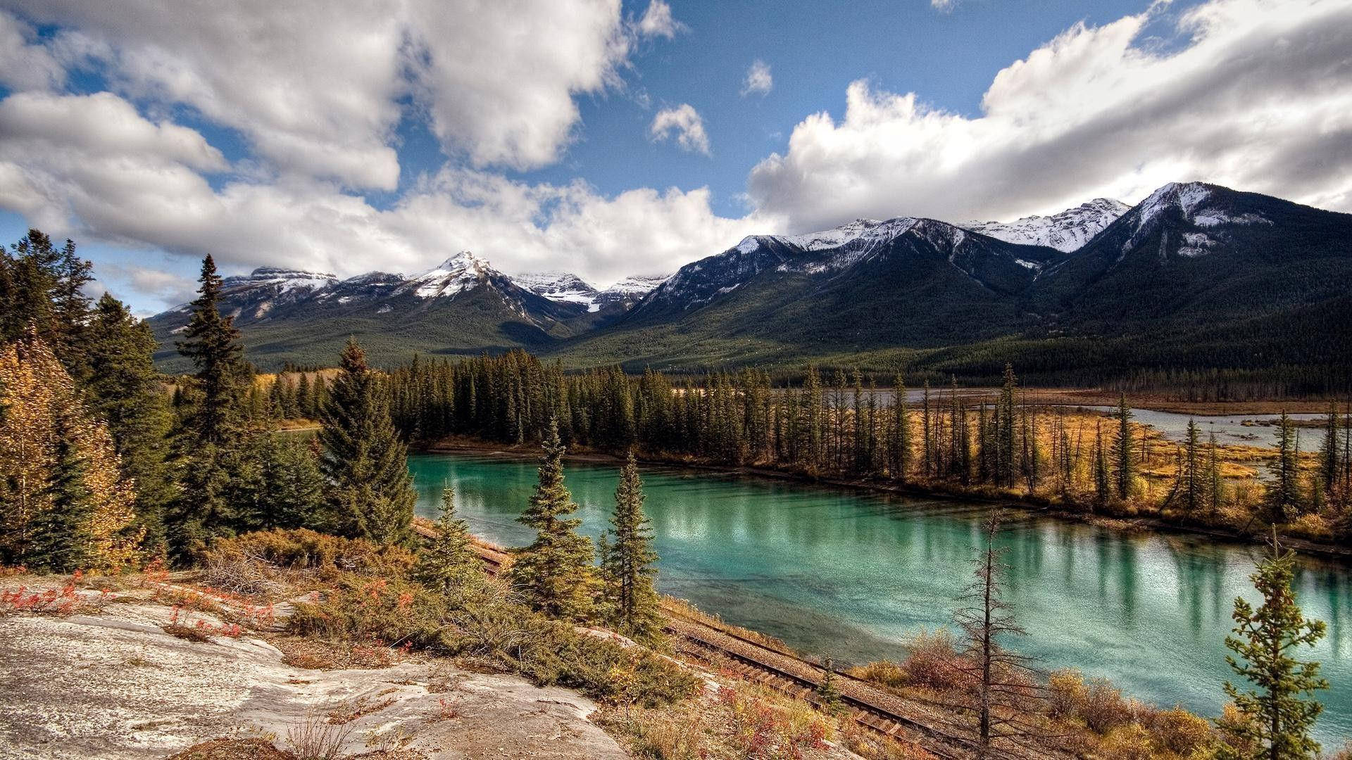 Banff Ulusal Parkı Estetik Manzara Duvar Kağıdı