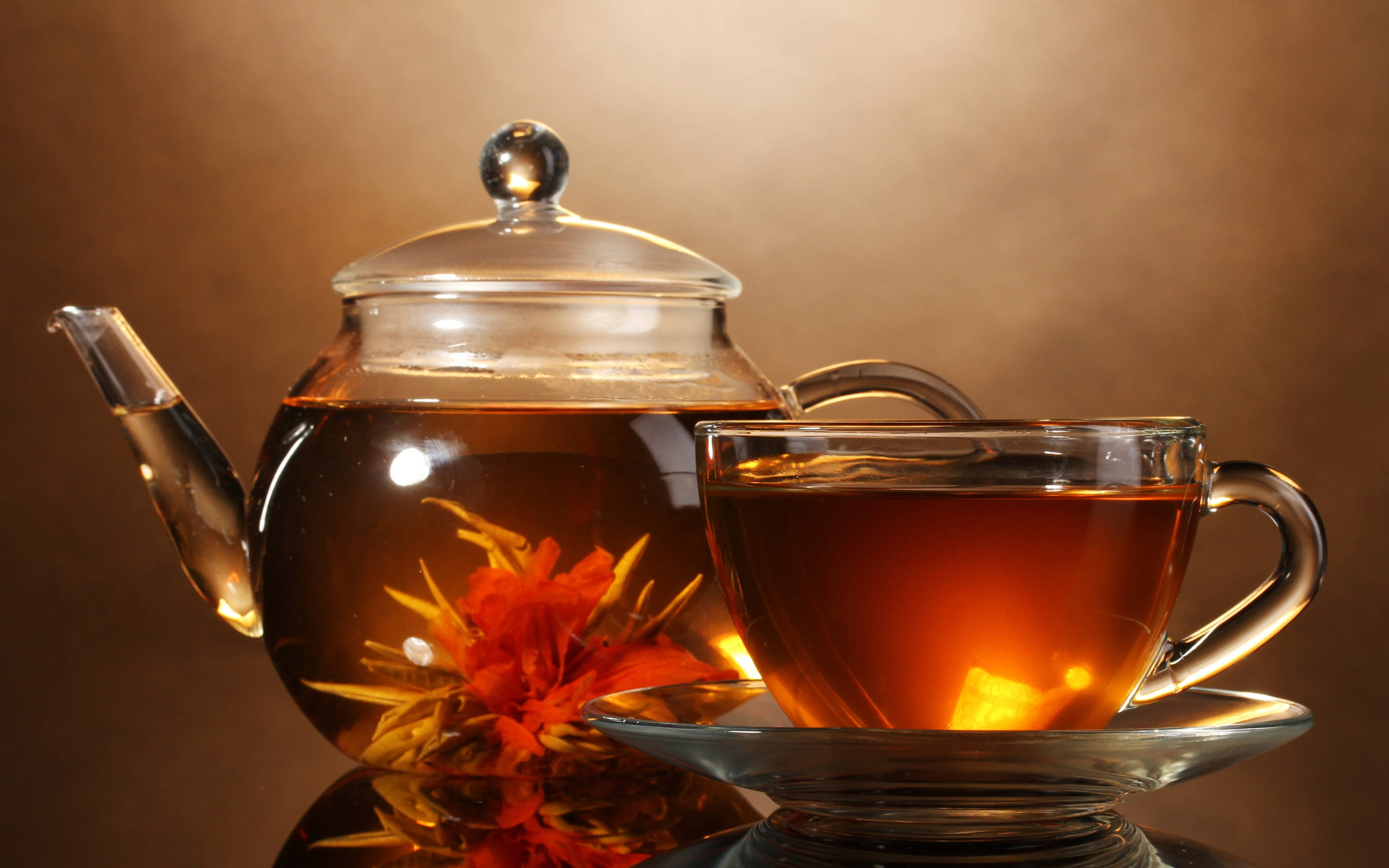 Bardakta Çay Duvar Kağıdı