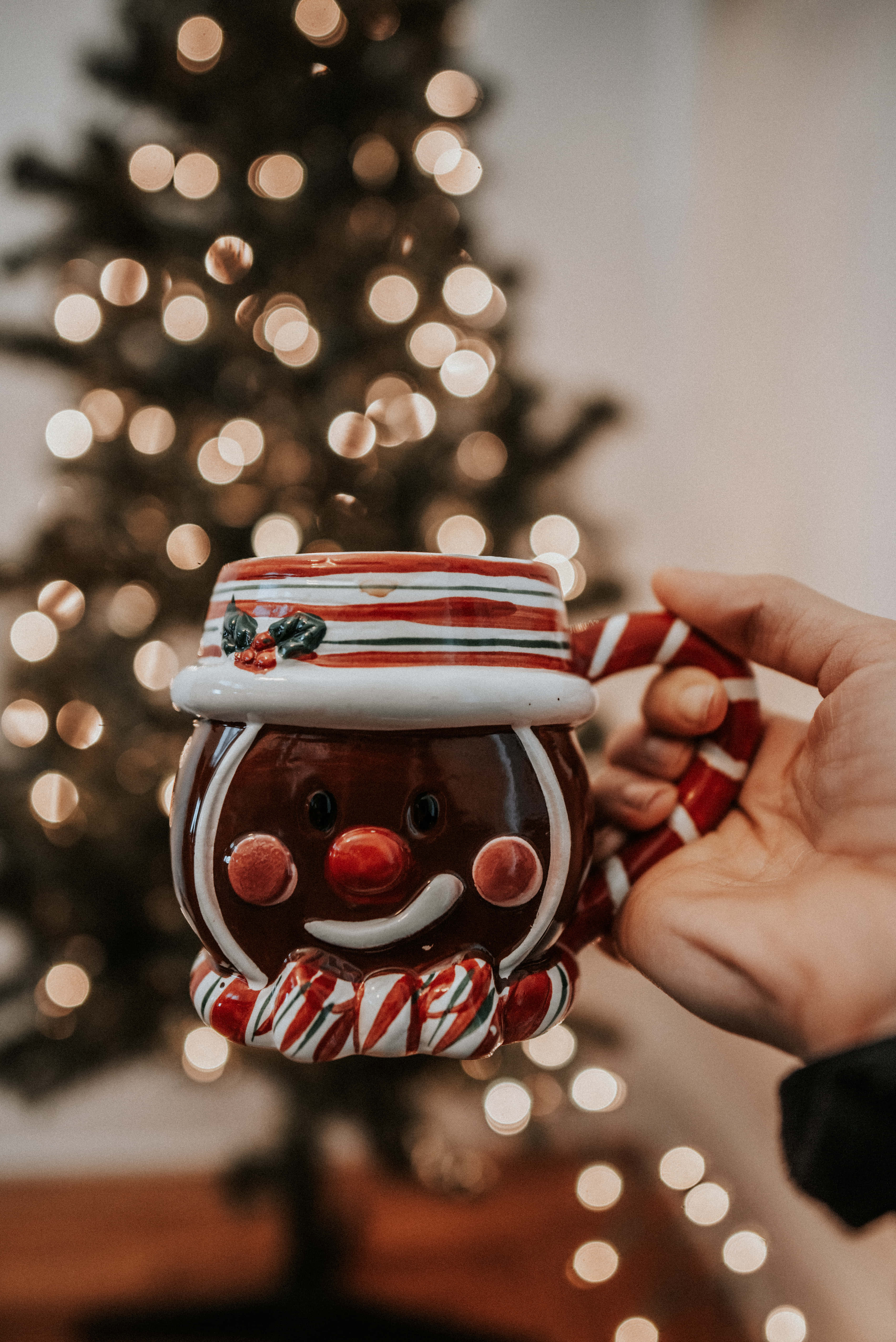 Basit Estetik Sevimli Noel Şenlikli Bardak Duvar Kağıdı