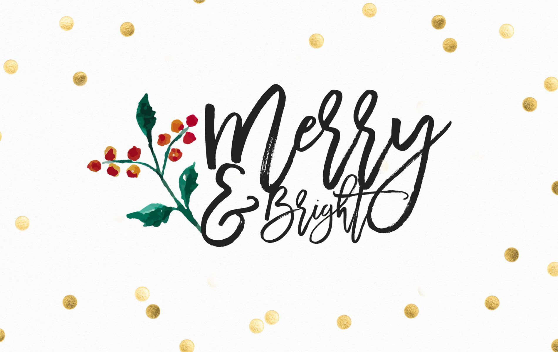 Basit Merry And Bright Noel Selamı iPad Duvar Kağıdı