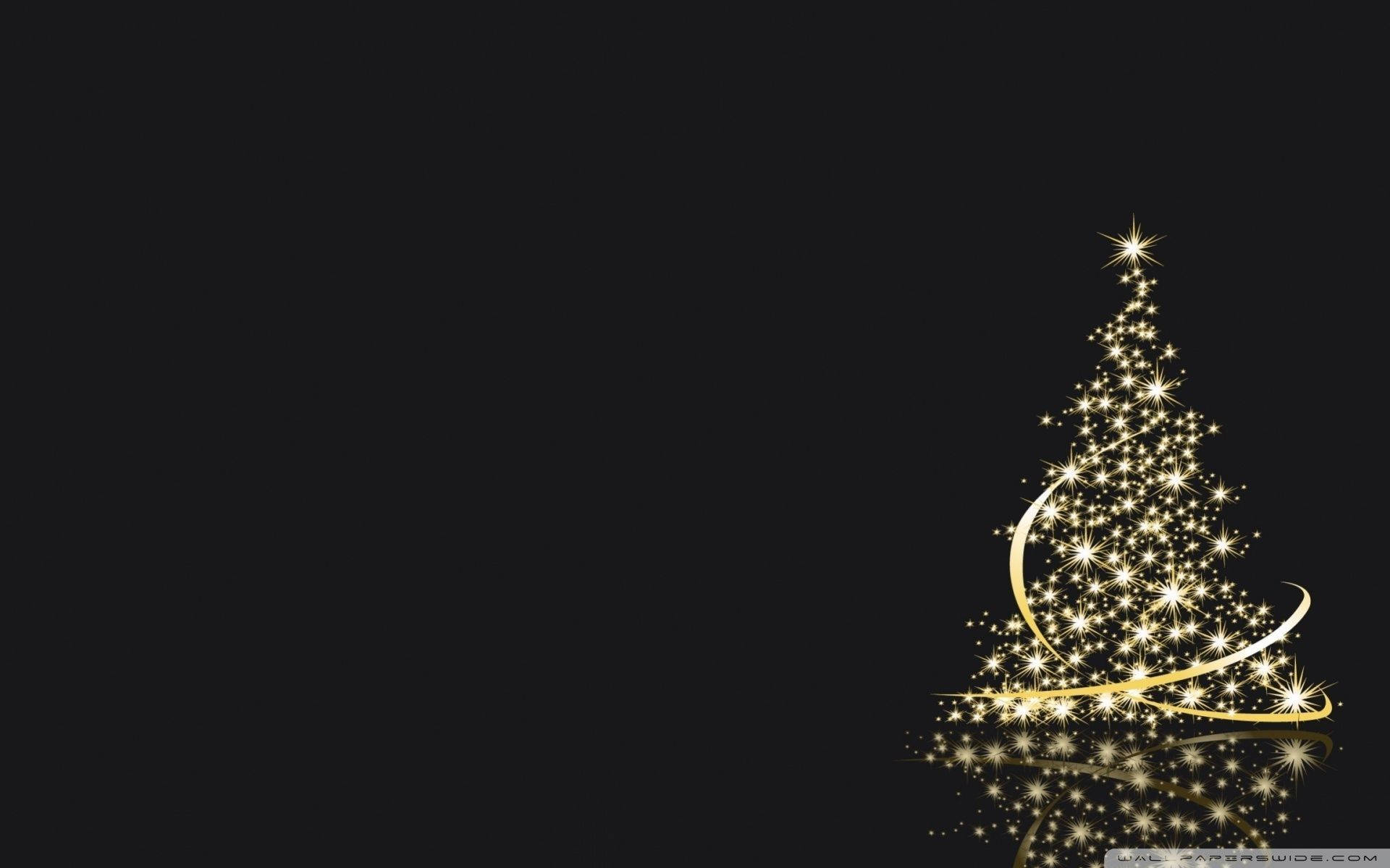 Basit Noel Ağacı Parıltıları Duvar Kağıdı