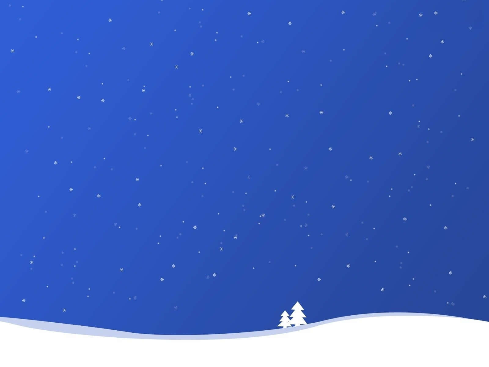 Basit Noel Gecesi Kar Manzarası iPad Duvar Kağıdı