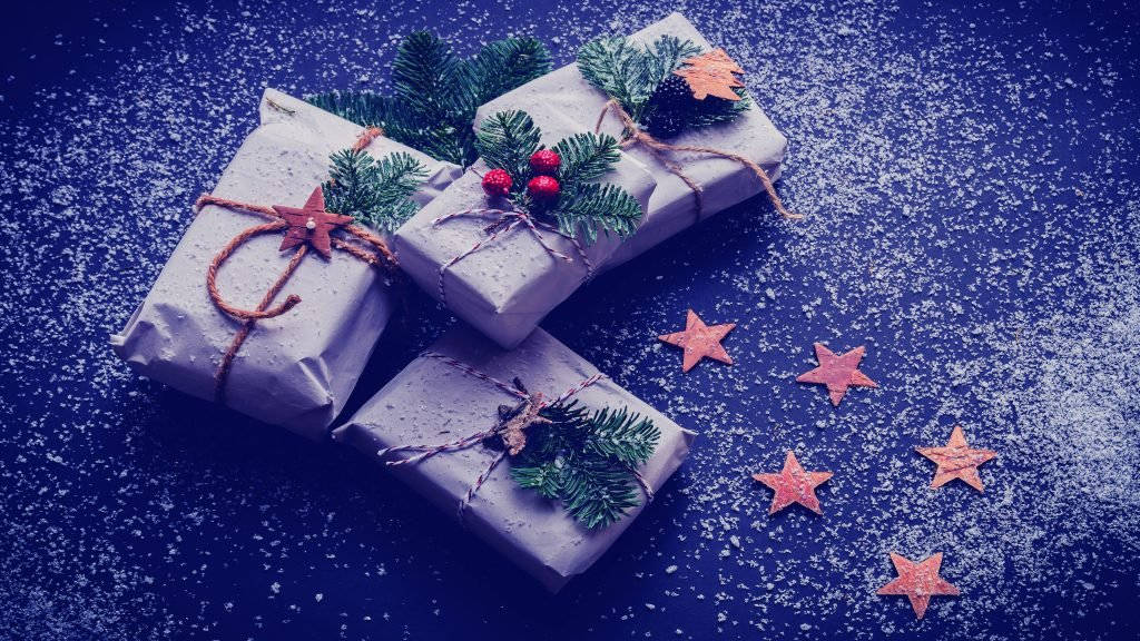 Basit Noel Hediyeleri Duvar Kağıdı