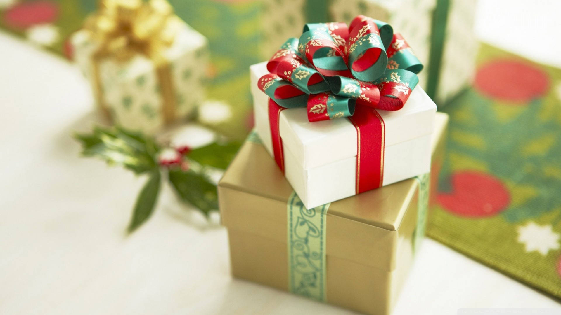 Basit Noel Hediyeleri Duvar Kağıdı