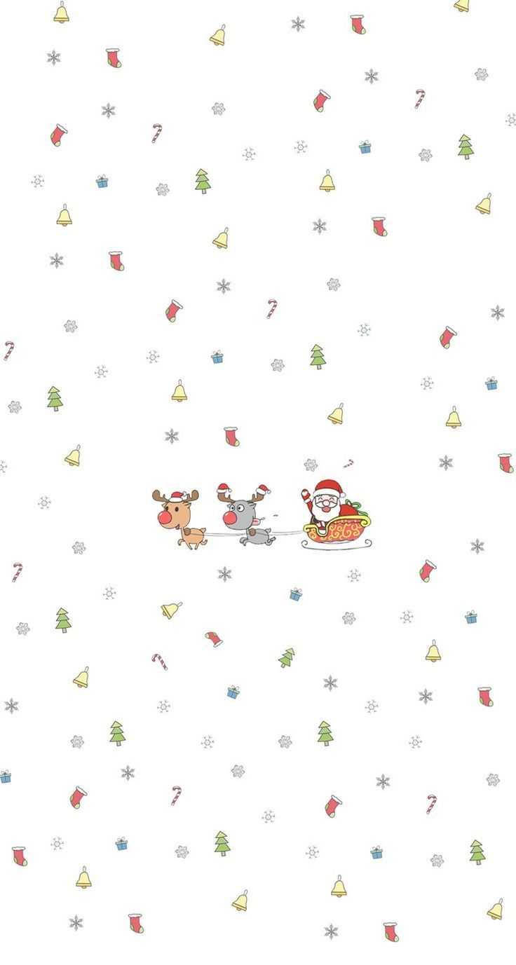 Basit Noel Kızağı Duvar Kağıdı