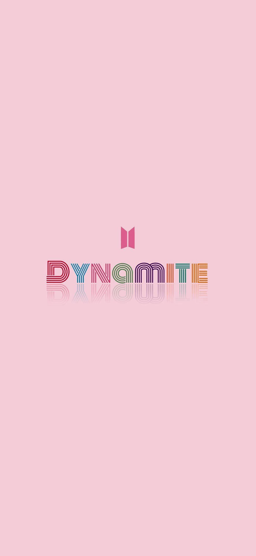Basit Pembe BTS Dynamite Logosu
