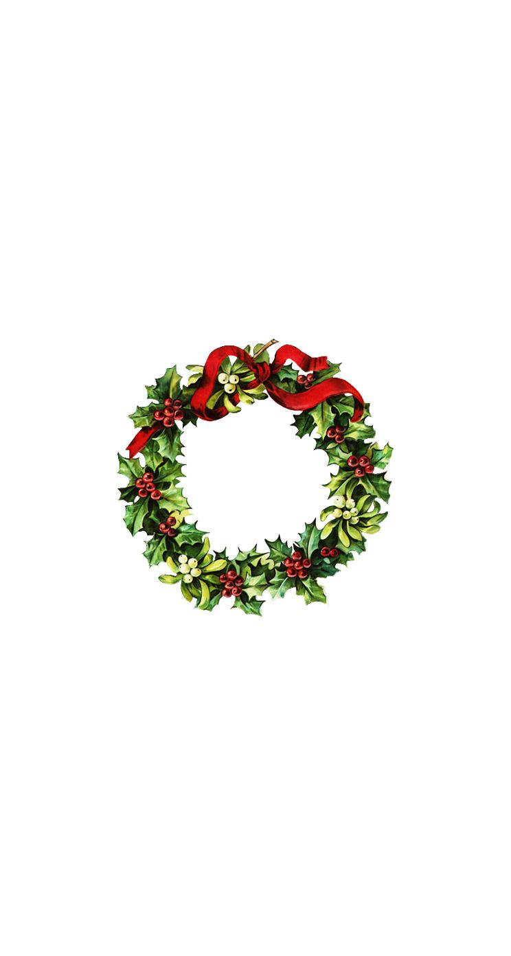 Basit Sevimli Noel iPhone Çelengi Duvar Kağıdı