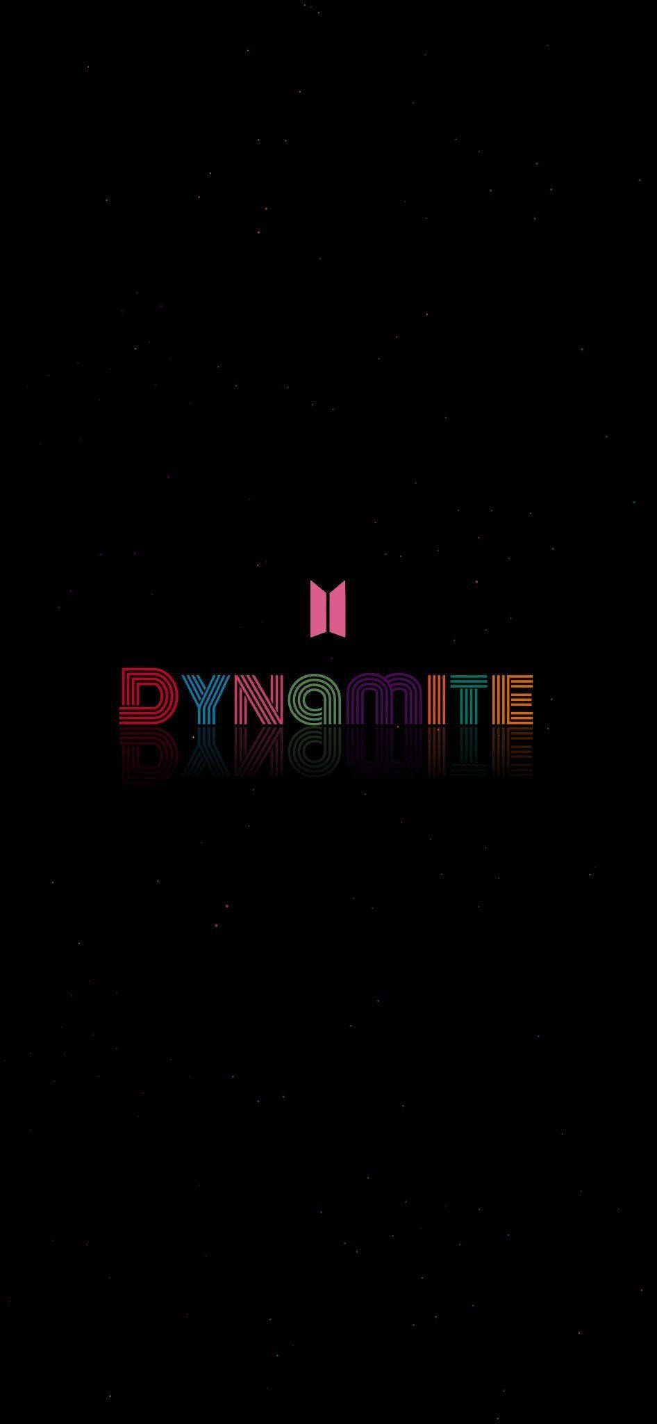 Basit Siyah BTS Dynamite Logosu Duvar Kağıdı