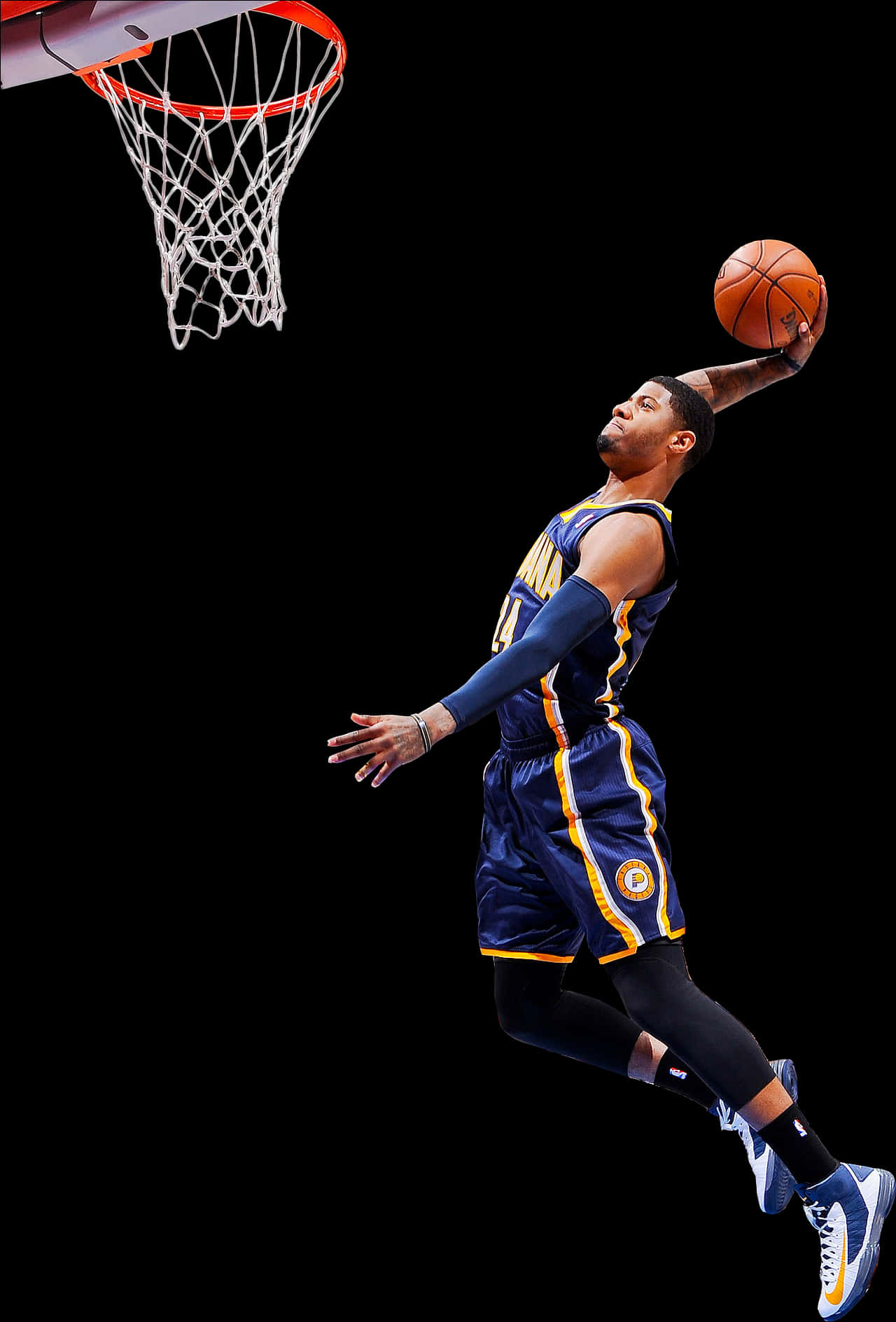 Basketball Oyuncusu Potaya Smacı Duvar Kağıdı