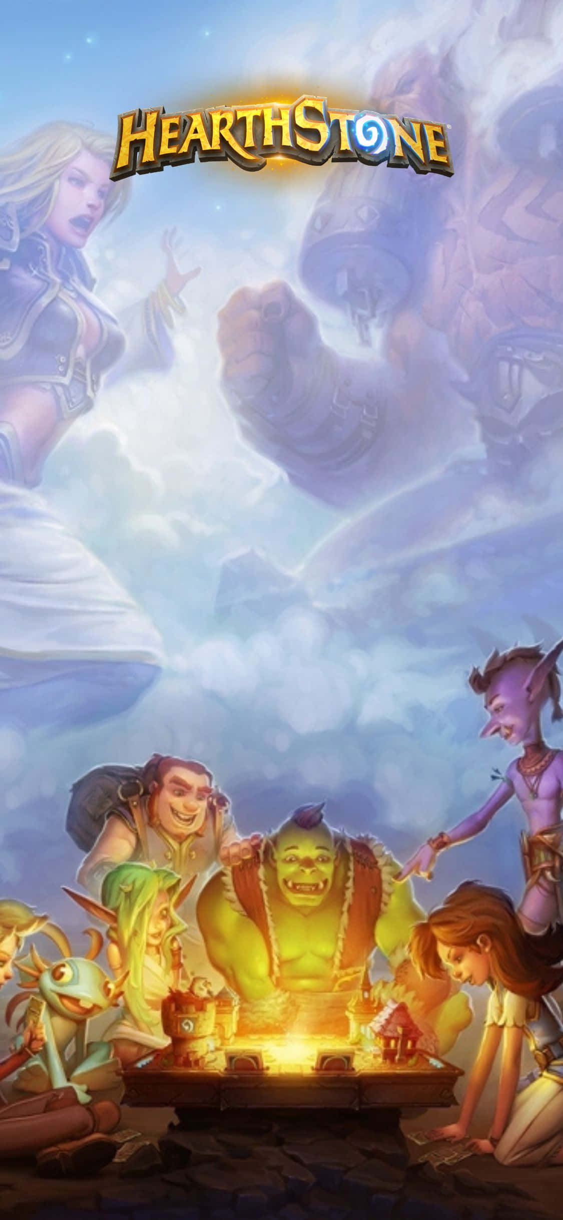 Başlık: iPhone XS Hearthstone Duvar Kağıdı ile Destansı Savaşlara Katılın Duvar Kağıdı