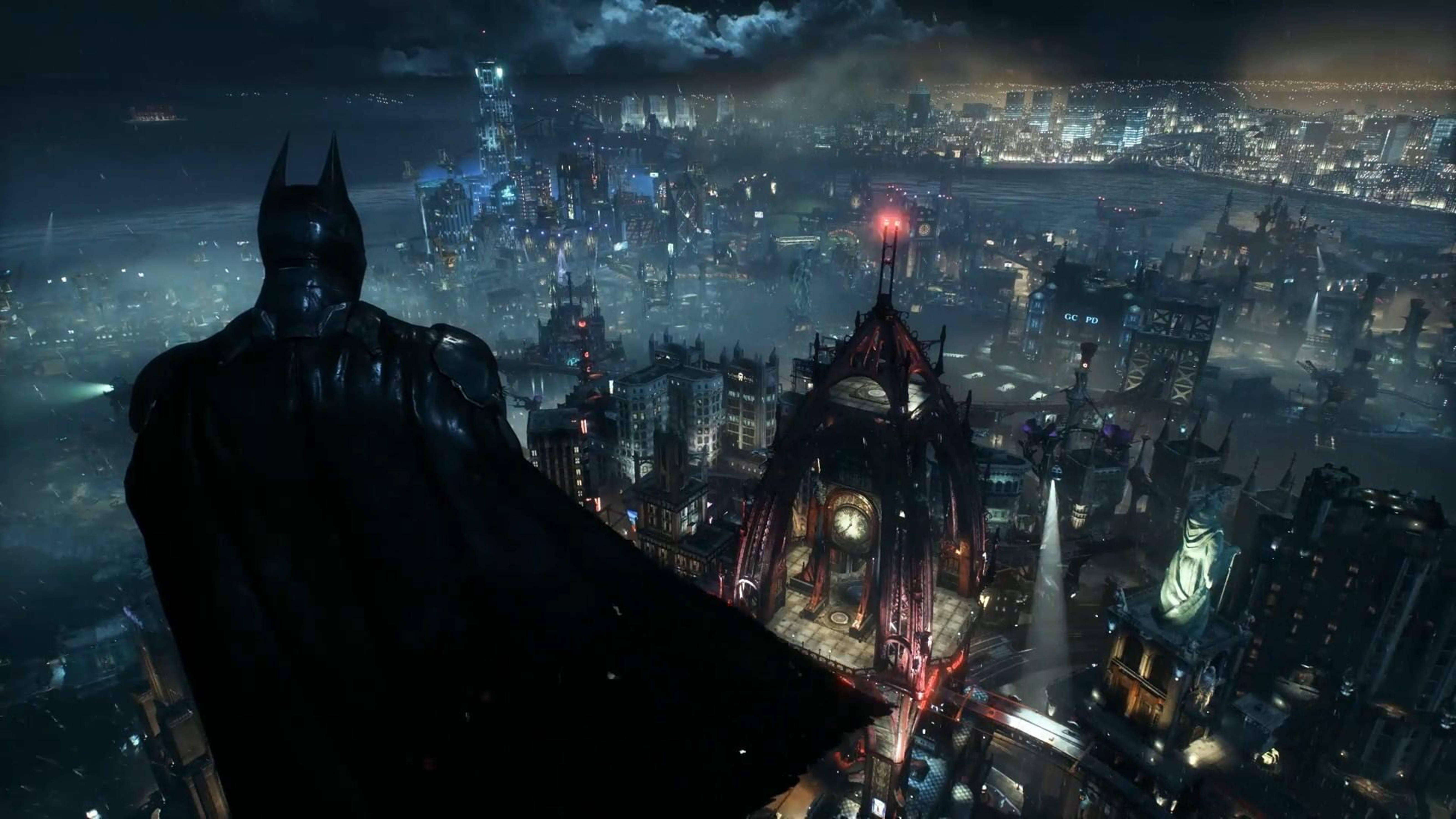 Batman Arkham Şehri'ne Bakıyor 4K Duvar Kağıdı