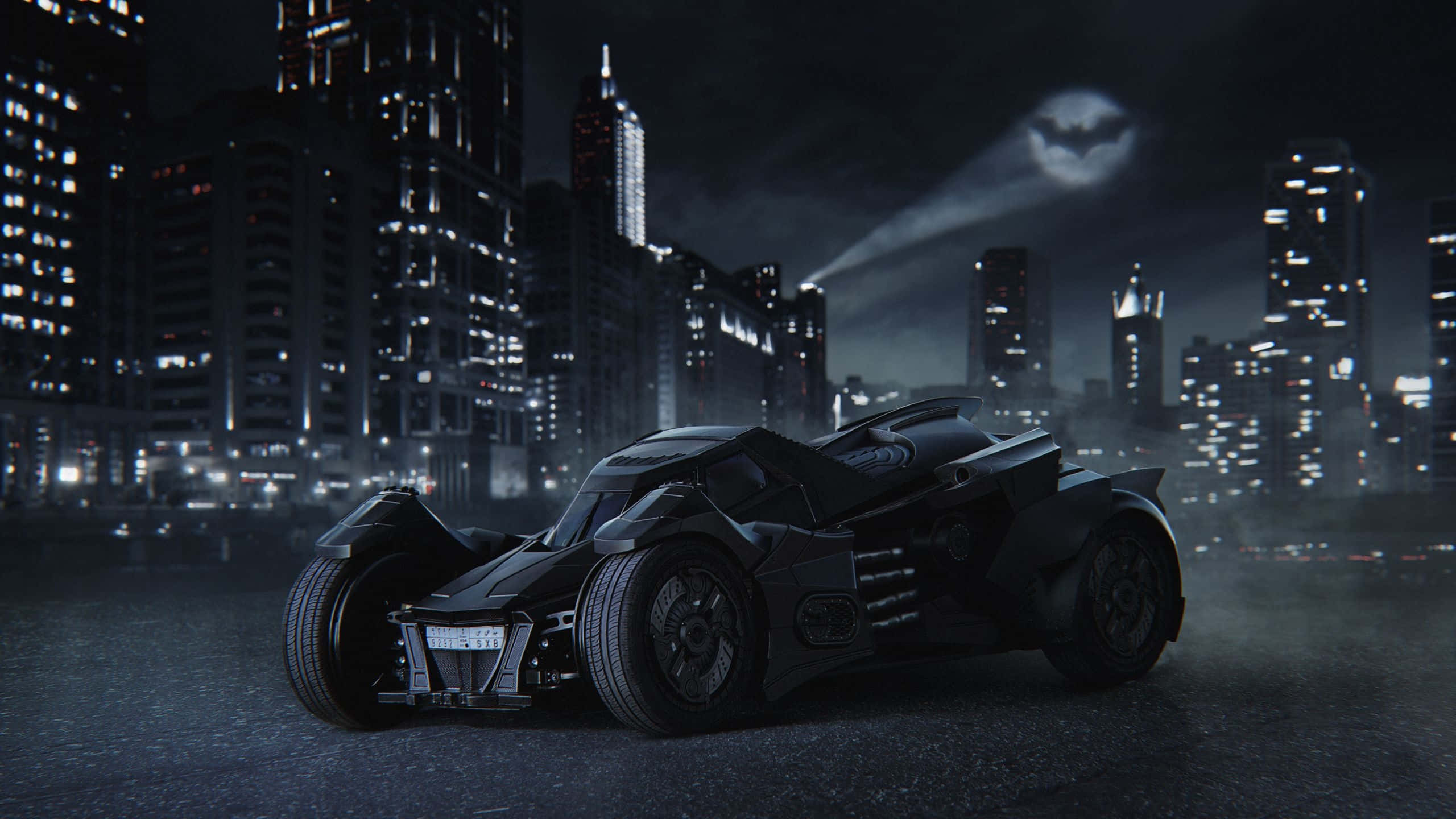 Batman Canavar Araba Logosu Gökyüzü Duvar Kağıdı