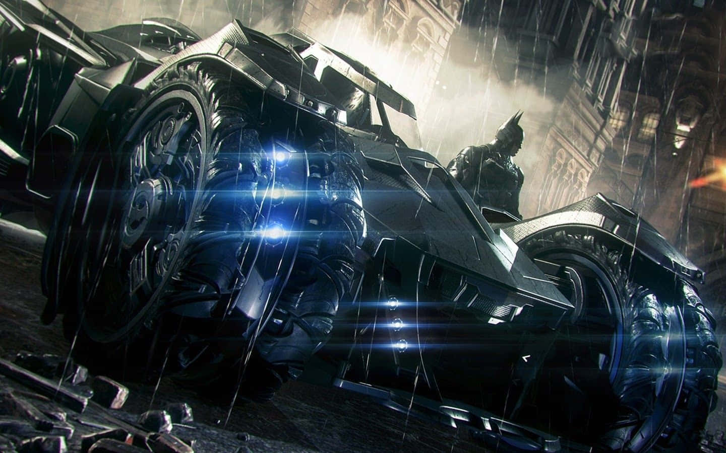 Batman Canavar Arabası Yağmur Duvar Kağıdı