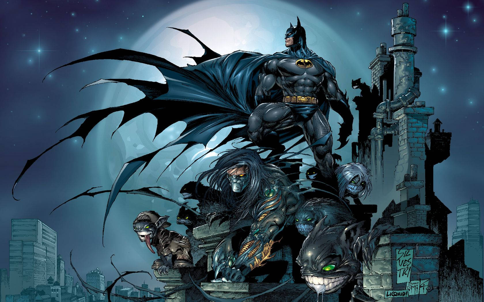 Batman çizgi roman çizimi duvar kağıdı