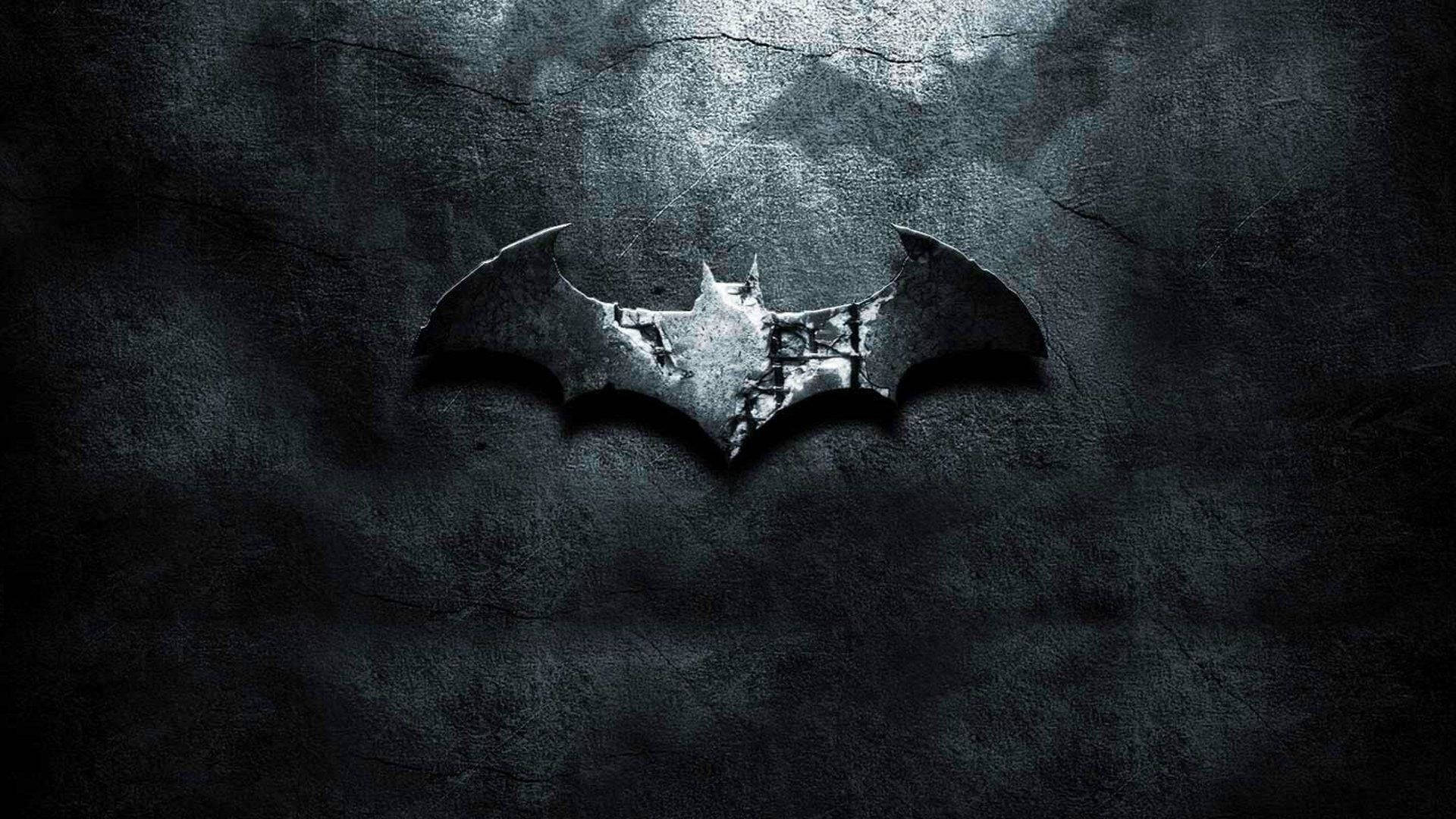 Batman Sembolü Sert Taş Duvar Kağıdı