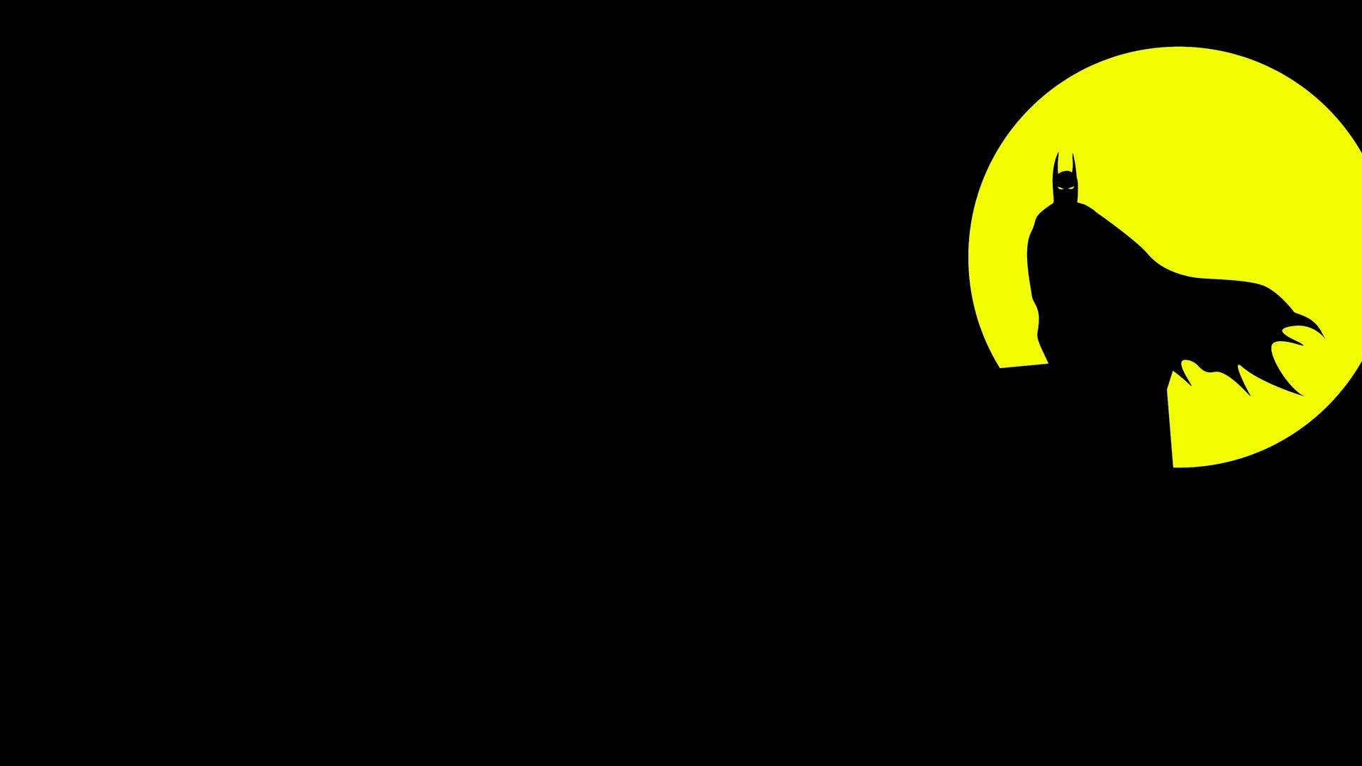 Batman siyah ve sarı siluet duvar kağıdı