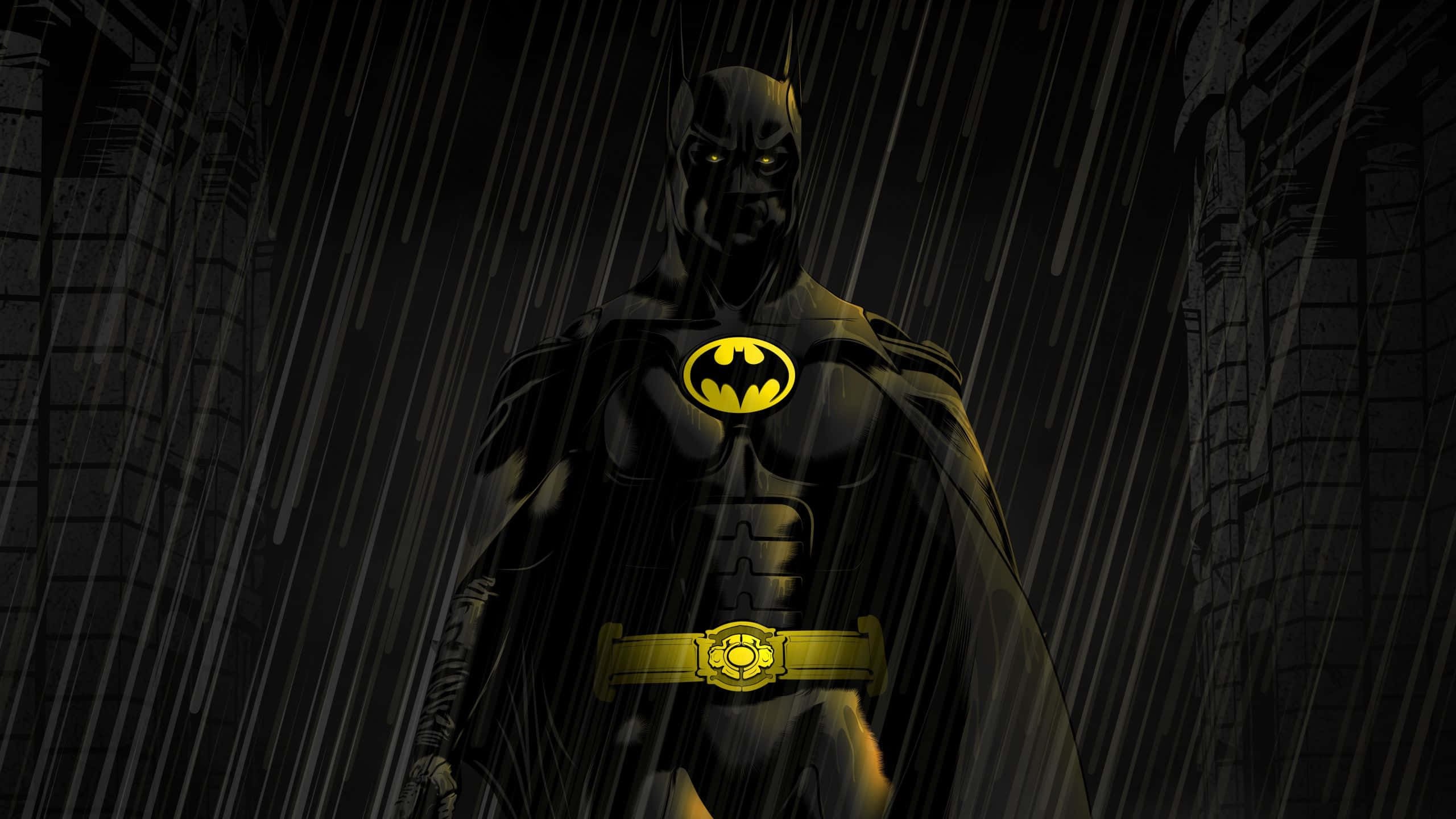 Batman Tablette Yağmur Altında Duvar Kağıdı