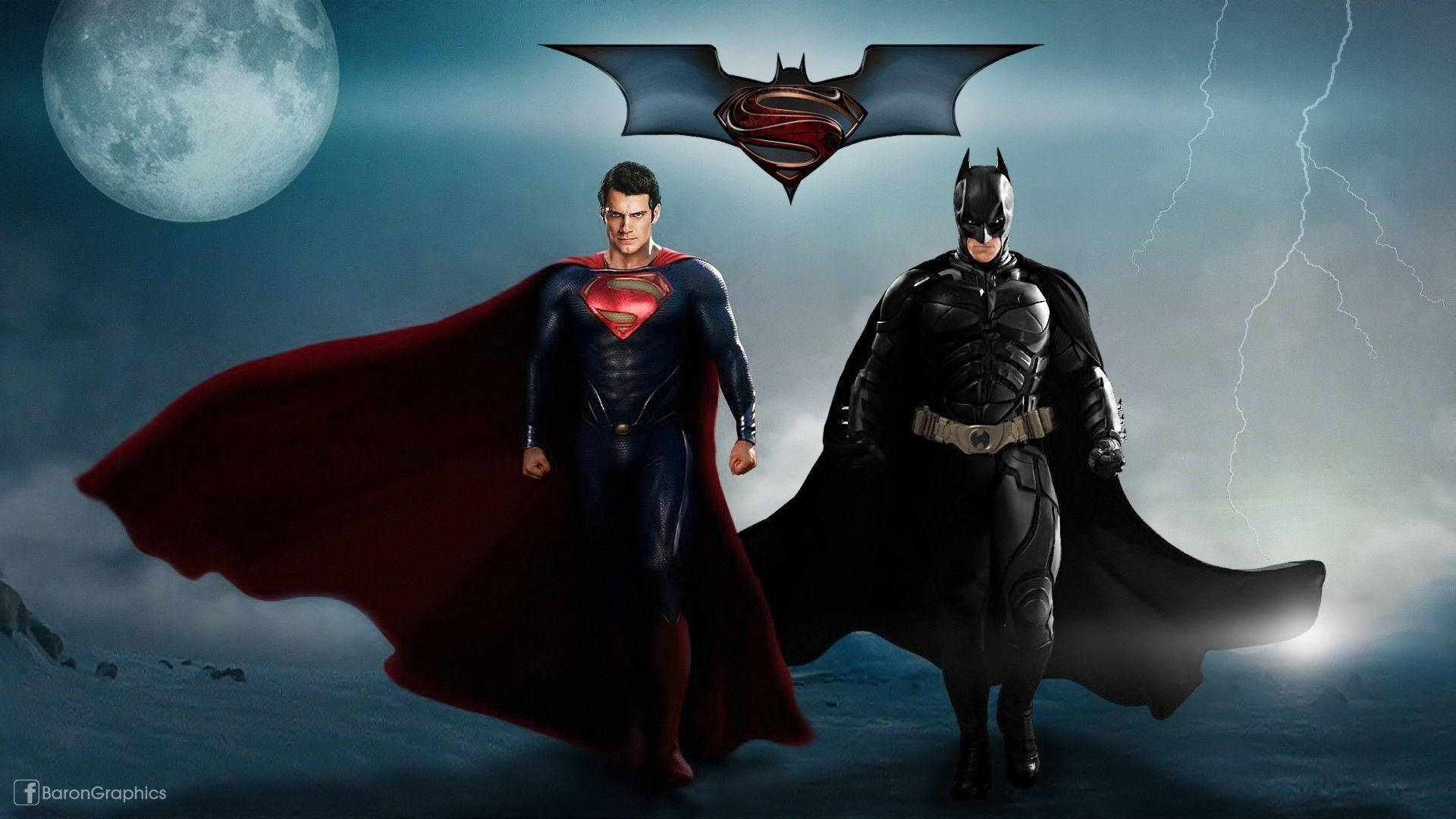 Batman ve Superman logosu duvar kağıdı