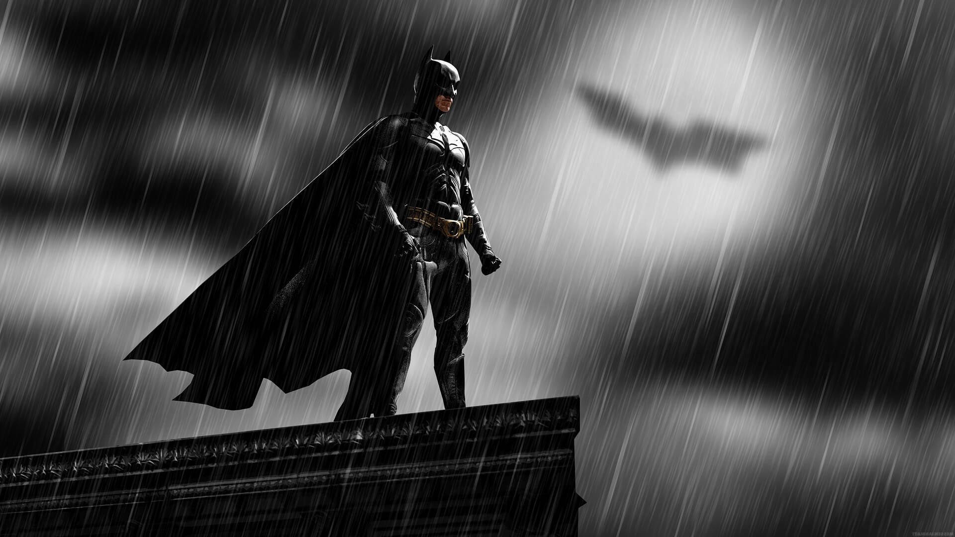 Batman Yağmurlu Gece Posteri Duvar Kağıdı
