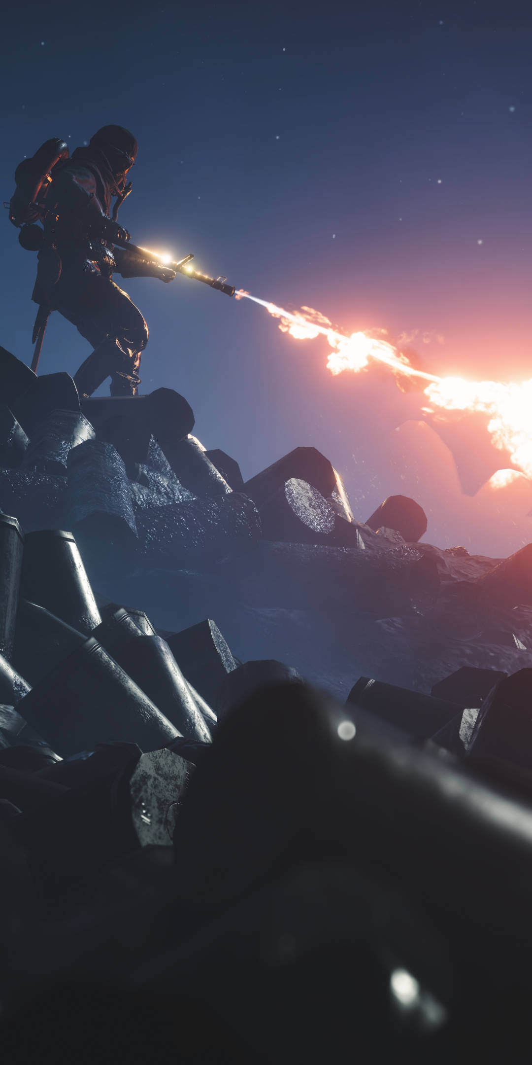 Battlefield 1 Alevli Asker ile heyecan dolu aksiyon telefonunda. Duvar Kağıdı