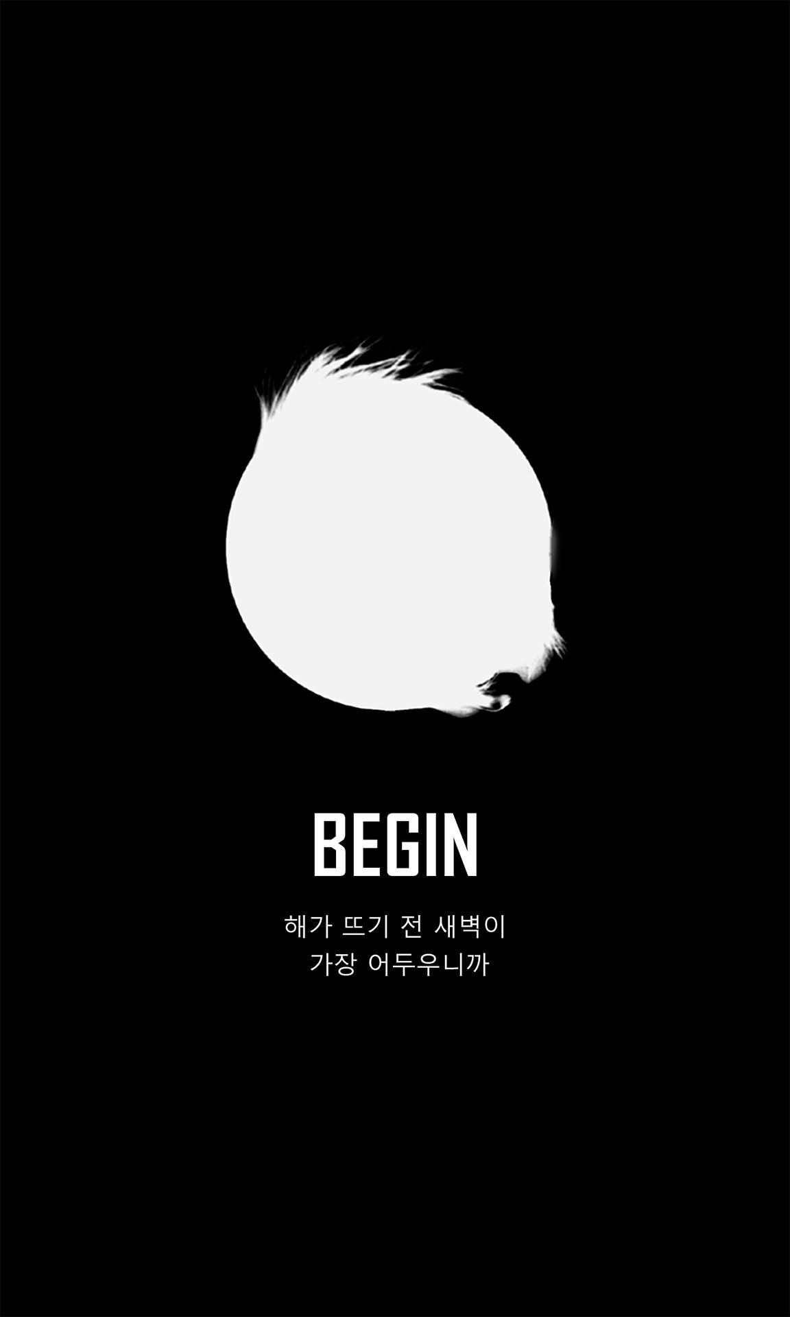 Begin BTS Siyah Estetik Duvar Kağıdı