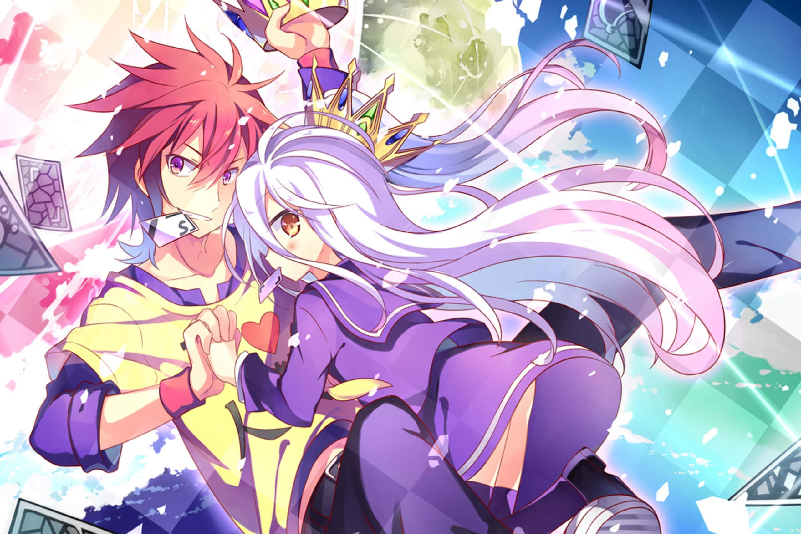 Benzersiz ve heyecan verici No Game No Life Deneyiminin Tadını Çıkarın Duvar Kağıdı
