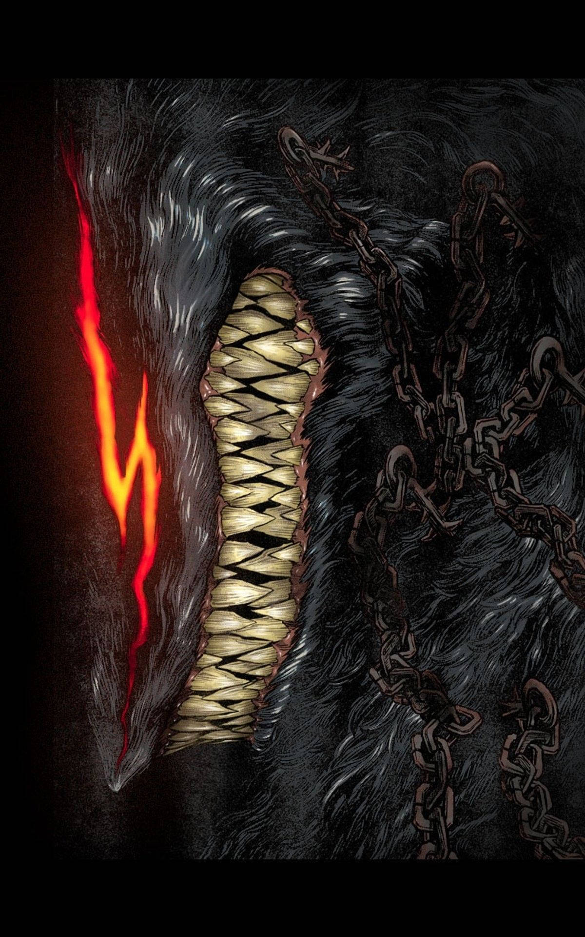 Berserk Serisinde Adam ve Canavarı Duvar Kağıdı
