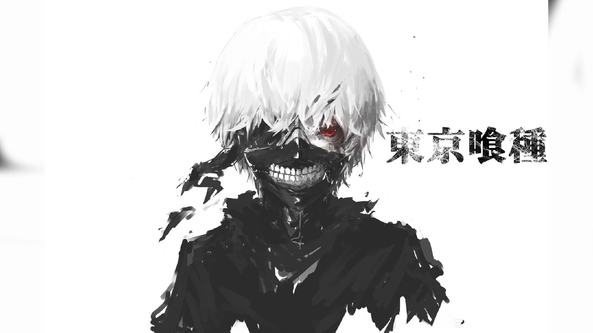 Beyaz Anime Ken Kaneki Tokyo Ghoul Duvar Kağıdı