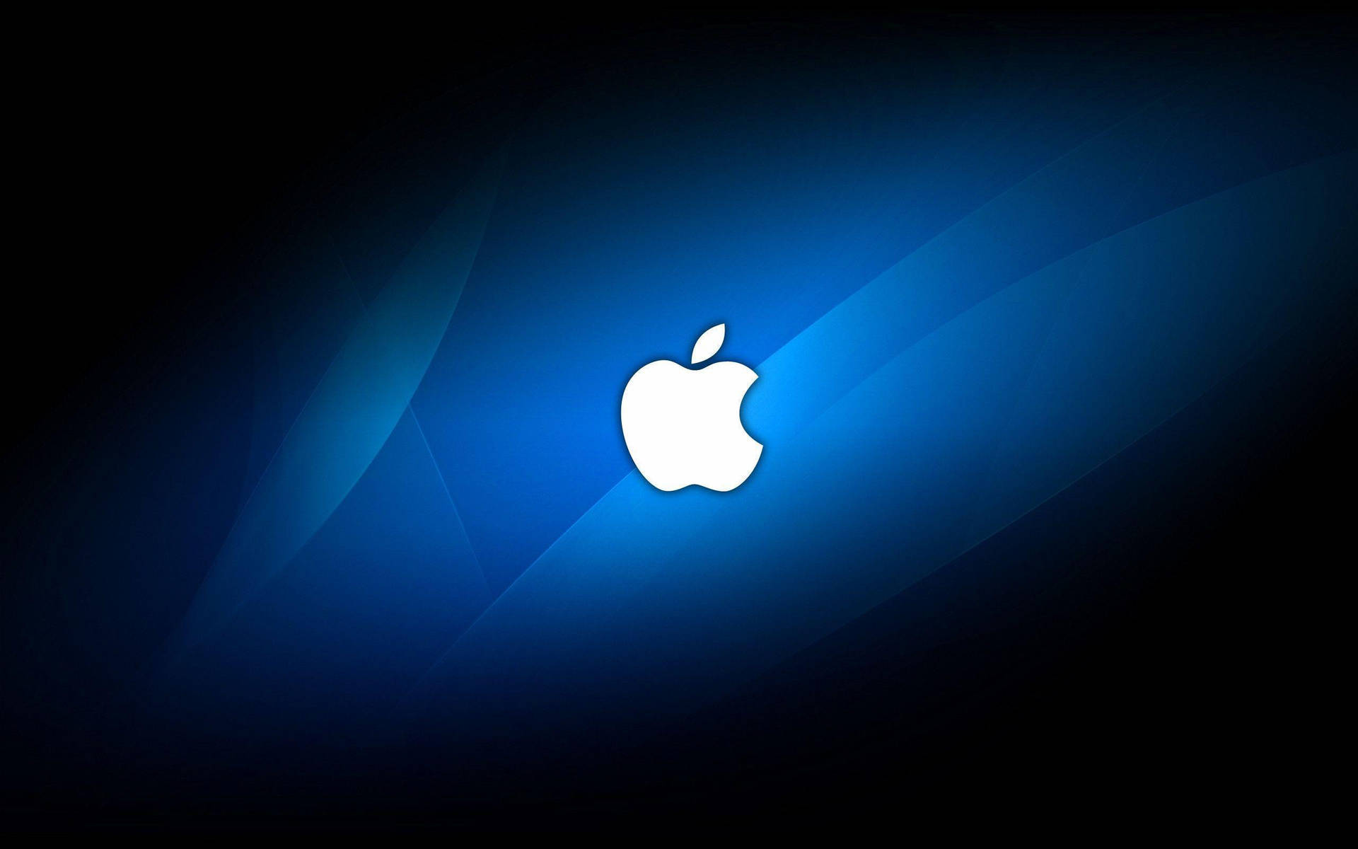 Beyaz Apple Logosu 4K — Mavi estetik GIF Duvar Kağıdı