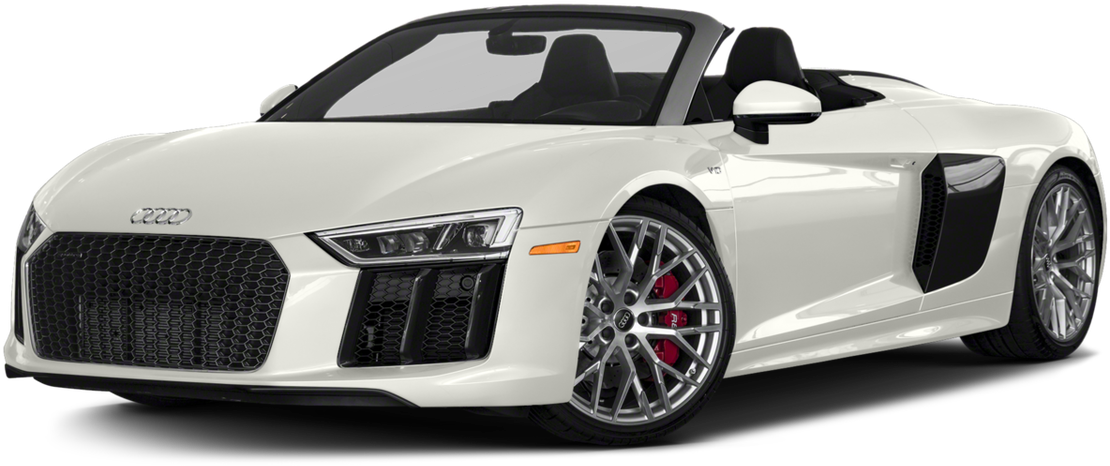 Beyaz Audi R8 Spyder Üstü Açık Duvar Kağıdı