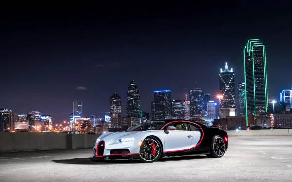 Beyaz Bugatti Chiron 4k