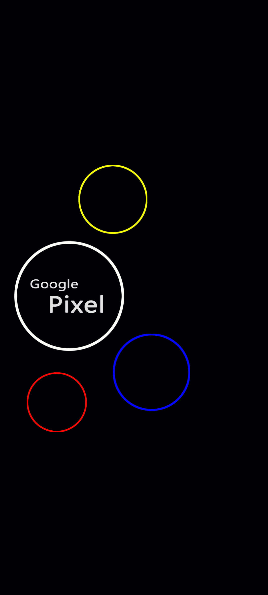 Beyaz Daireler Pixel 3 AMOLED Arka Plan Duvar Kağıdı