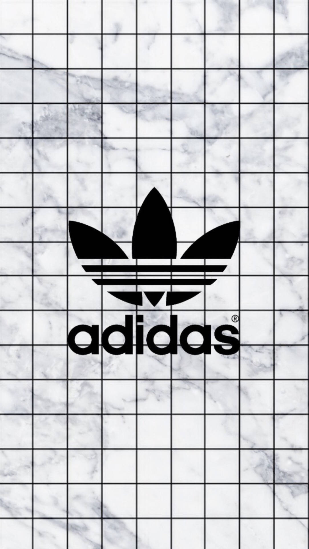 Beyaz Estetik Tumblr Adidas Logosu Mermer Üzerinde Duvar Kağıdı